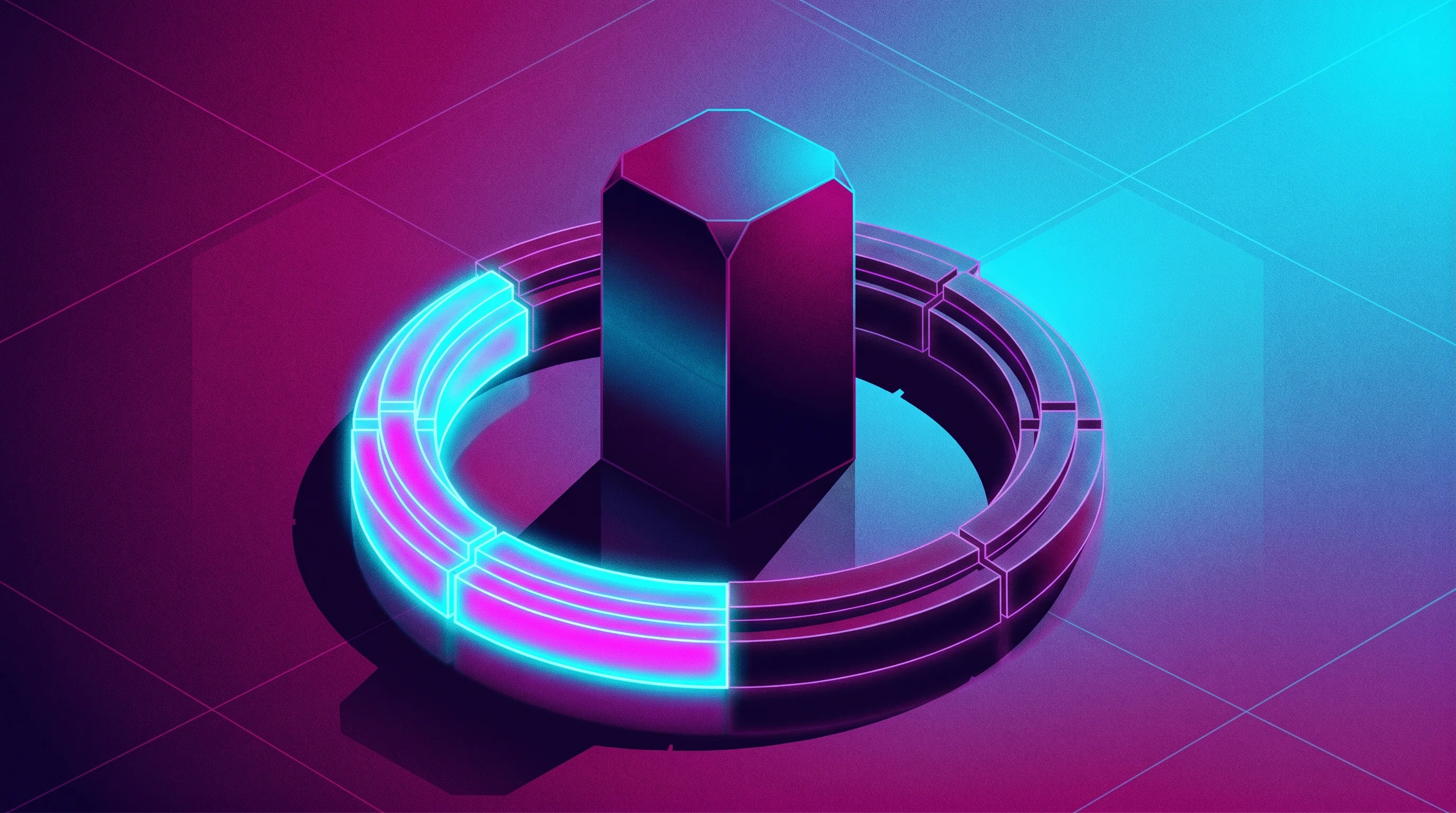 Digital illustration for article section "The Next Test" in "Botswana's Arrowgate Cuts Industrial Downtime 25% With AI Maintenance" - A conceptual and minimalist visualization of a calculated business bet and defensible market space, ...