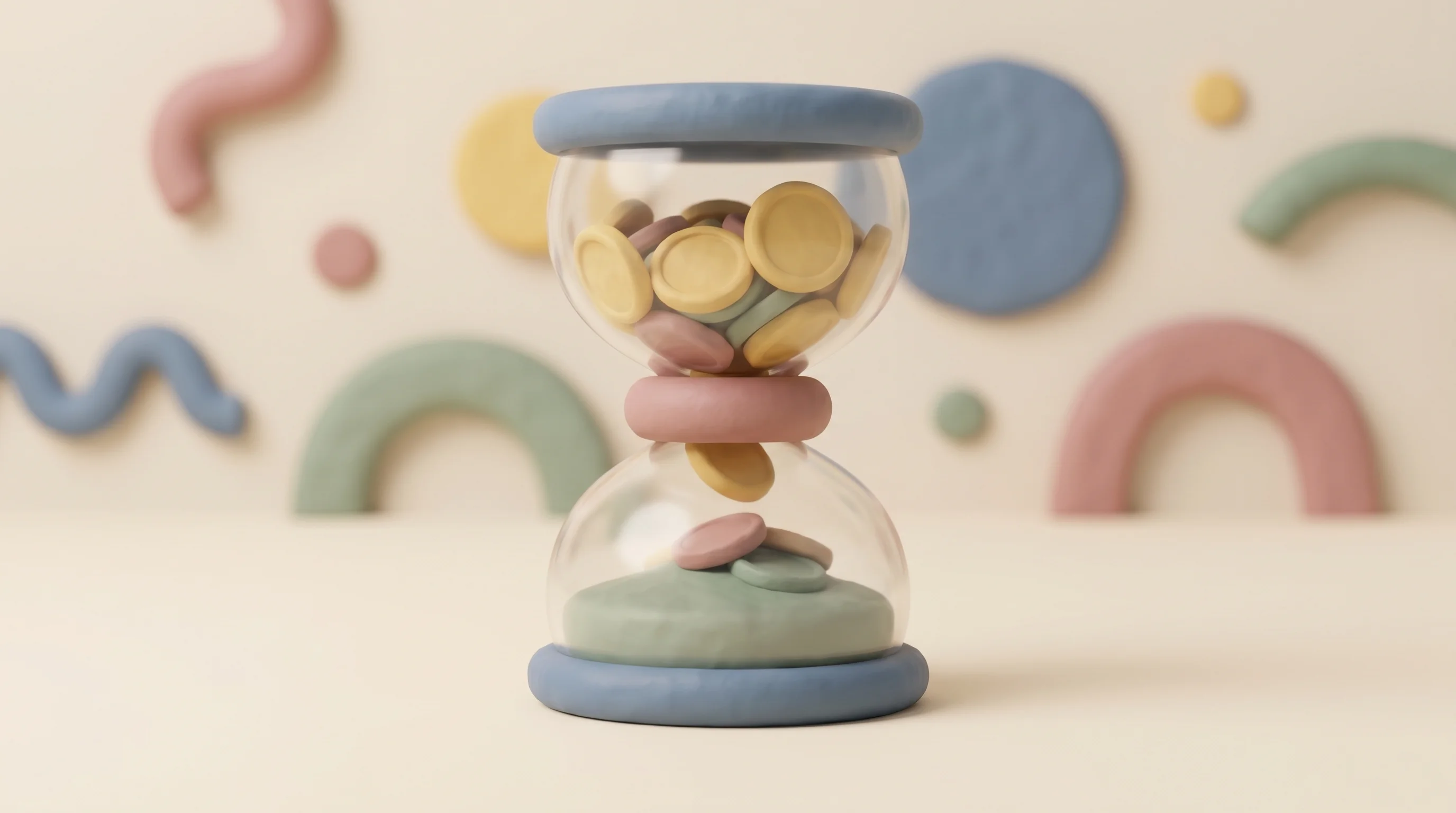 Digital illustration for article section "What Happens Next (and What Could Go Wrong)" in "Mirabelle Lands €6M Seed to Launch Reverse Mortgage Platform in France" - A minimalist conceptual illustration representing capital tied up for an unknowable duration, featur...