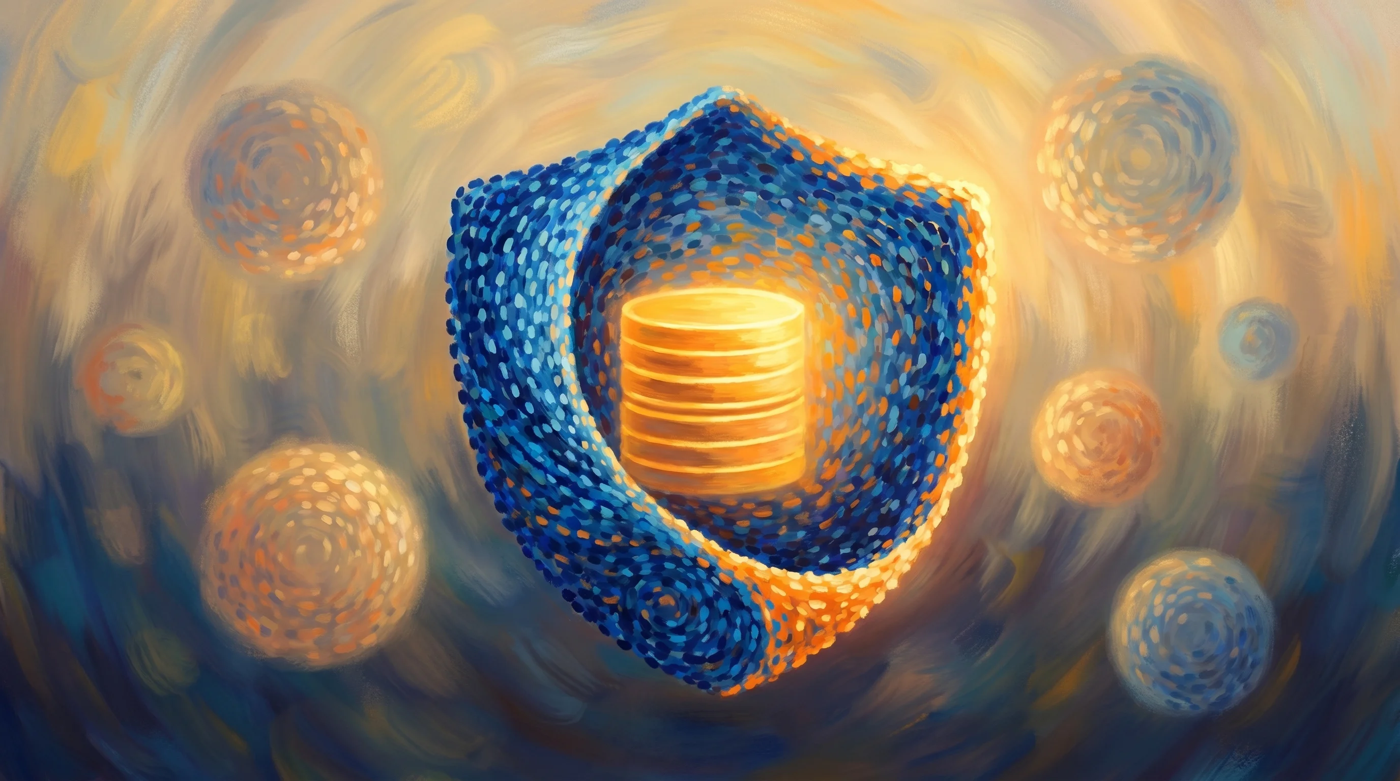 Digital illustration for article section "The "Human Firewall" Thesis" in "4 Money Maps Launches Financial Literacy Series for Kids Ages 7-11" - A conceptual and modern representation of the "Human Firewall" thesis, featuring a single, strong fo...