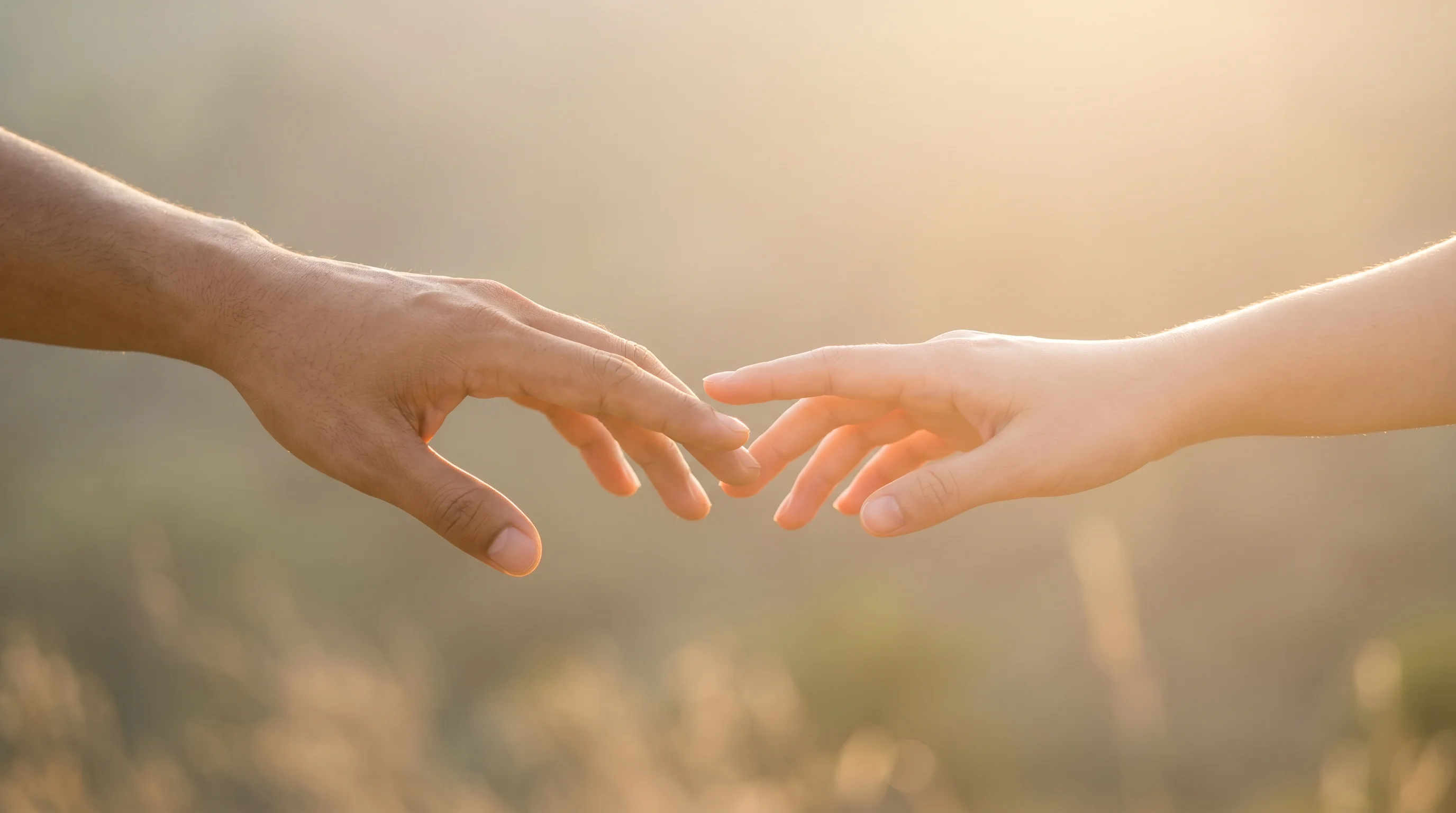 Digital illustration for article section "A Pharma Partner in the Mix" in "brainjo Raises €2M to Bring VR Therapy for ADHD Kids to Market" - Generate an image featuring two hands reaching towards each other to symbolize a partnership. The ha...