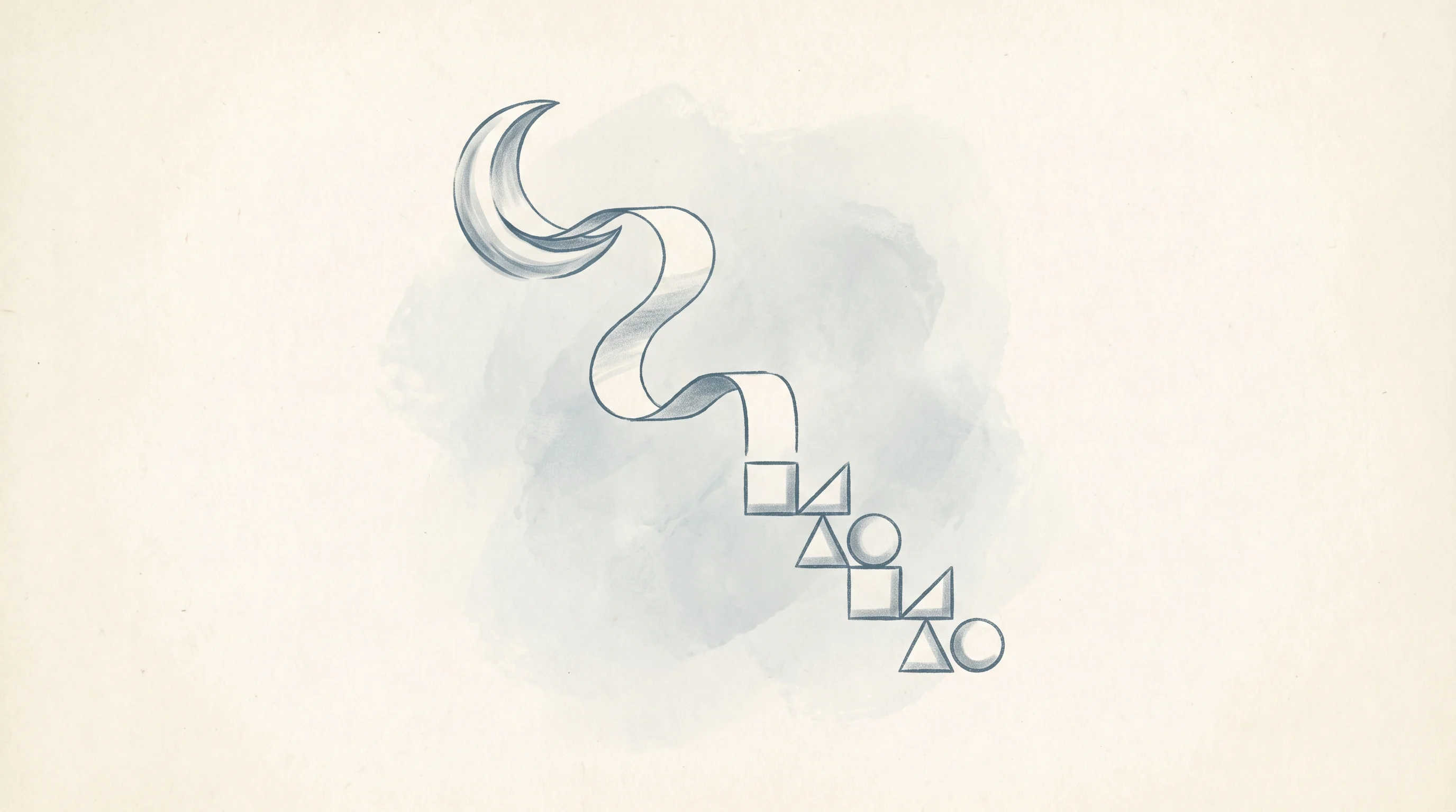 Digital illustration for article section "Overnight Insights, Continuous Intelligence" in "Ideally Raises $16M Series A to Speed Up Consumer Research with AI" - A conceptual, minimalist illustration of a smooth, continuous ribbon of paper flowing gracefully fro...