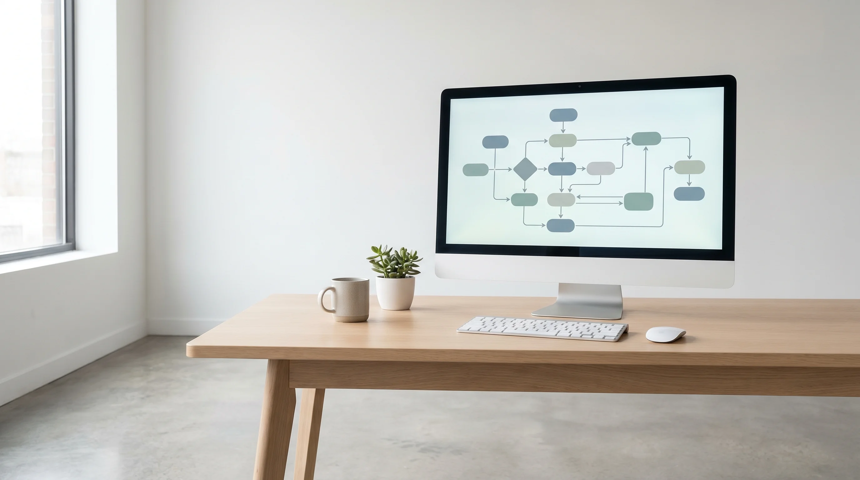 Digital illustration for article section "Demonstrations, Not Yet Proof" in "Kimi K2.6 Takes On GPT-5 with 300-Agent Coding Swarms" - Generate a realistic image of a desktop computer in a well-lit modern workspace, with the screen dis...
