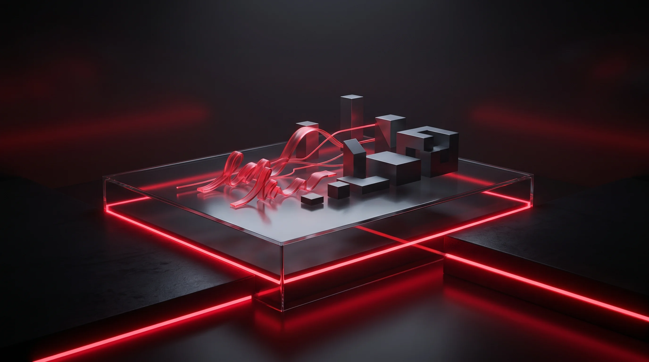 Digital illustration for article section "What Happens Next" in "Mediator.ai Launches AI Platform That Uses Game Theory to Draft Deals" - A sleek, minimalist conceptual image representing the translation of natural language into functiona...