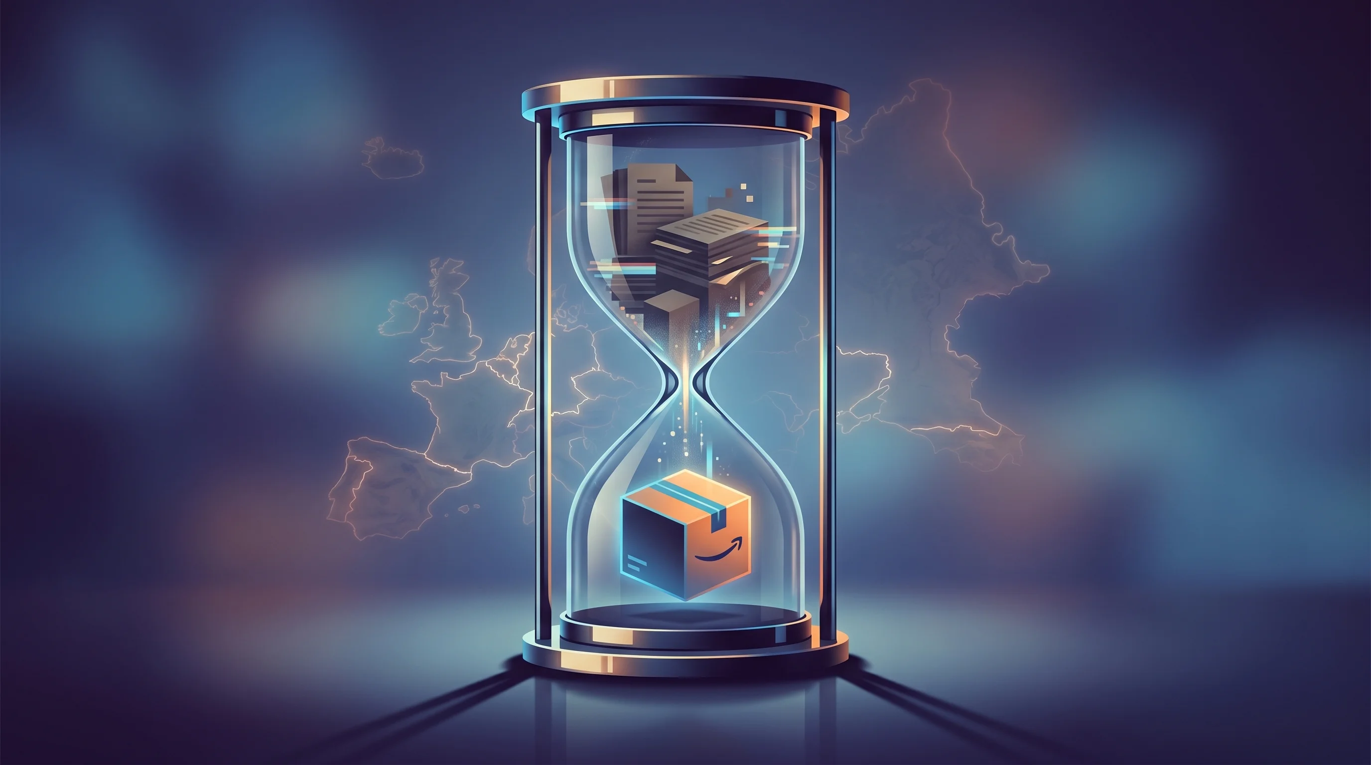 Digital illustration for article section "The Question Europe Still Needs to Answer" in "YC-Backed Beglaubigt.de Raises $3.3M to Cut German Incorporation to 3 Days" - A conceptual, minimalist composition symbolizing the streamlining of European business regulations a...