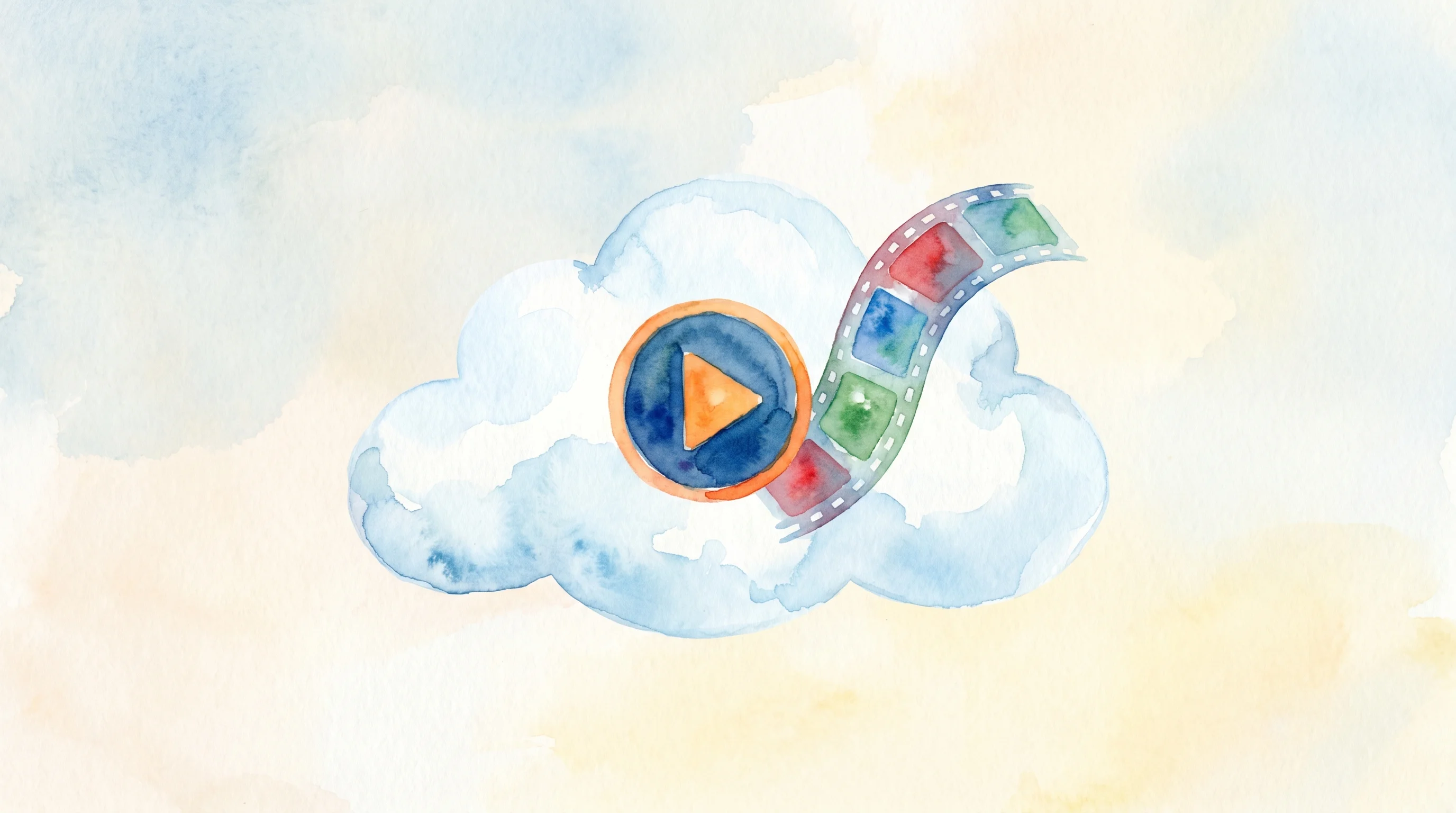 Digital illustration for article section "A Different Playbook" in "VidStudio Launches Privacy-First Video Editor That Never Uploads Files" - A conceptual and minimalist illustration representing cloud-based video infrastructure, featuring a ...