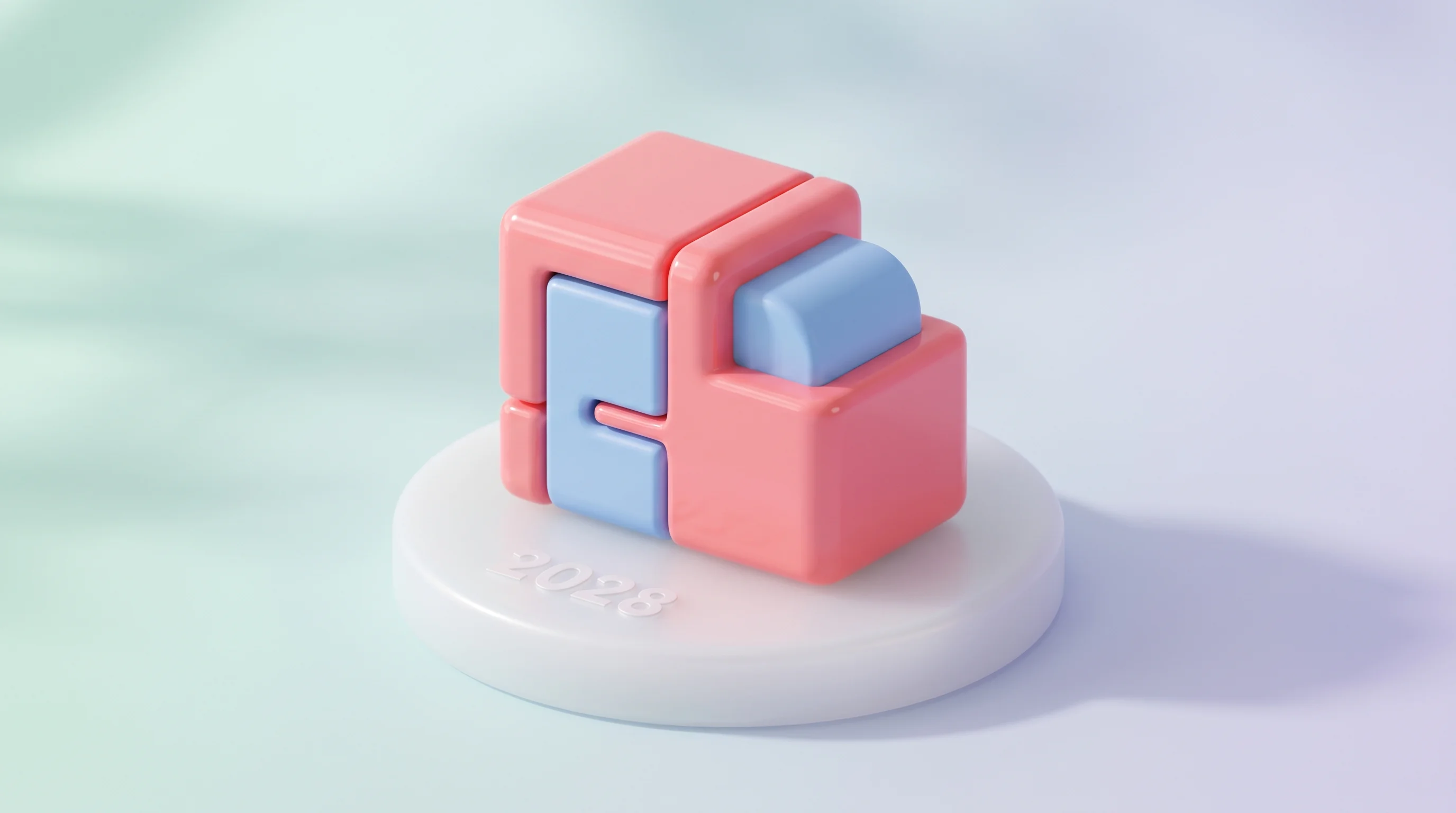 Digital illustration for article section "What Comes Next" in "Syenta Raises $26M Series A to Solve AI Chip Packaging Bottleneck" - A conceptual, minimalist 3D illustration representing future high-volume hardware production, featur...
