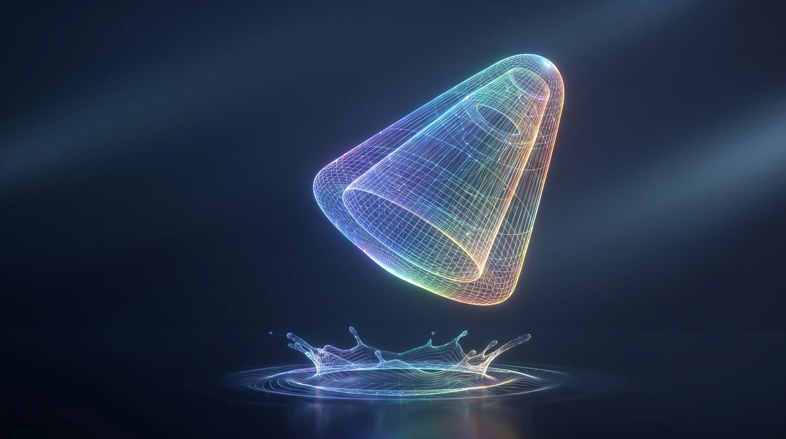 Digital illustration for article section "Flight Data and Next Steps" in "ATMOS Space Cargo Raises $30.3M Series A for Orbital Return Tech" - A sleek, modern space capsule gracefully descending, representing the PHOENIX 1 mission's re-entry a...