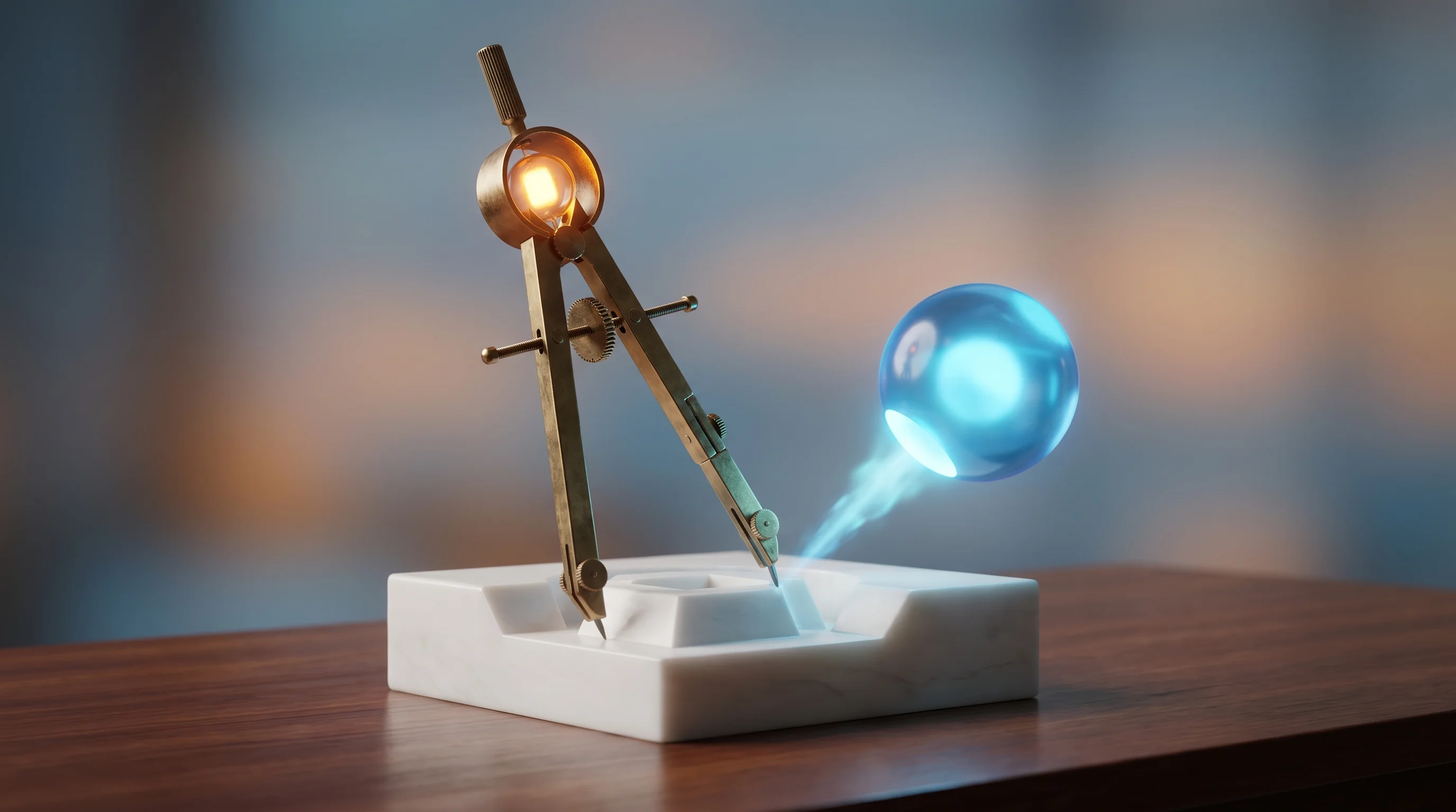 Digital illustration for article section "David, Goliath, and a Few Billion-Dollar Wildcards" in "Zed Launches Parallel Agents as AI Coding Tools Hit $50B Valuations" - A hyperrealistic 3D animated rendering of a conceptual workspace representing the seamless blend of ...