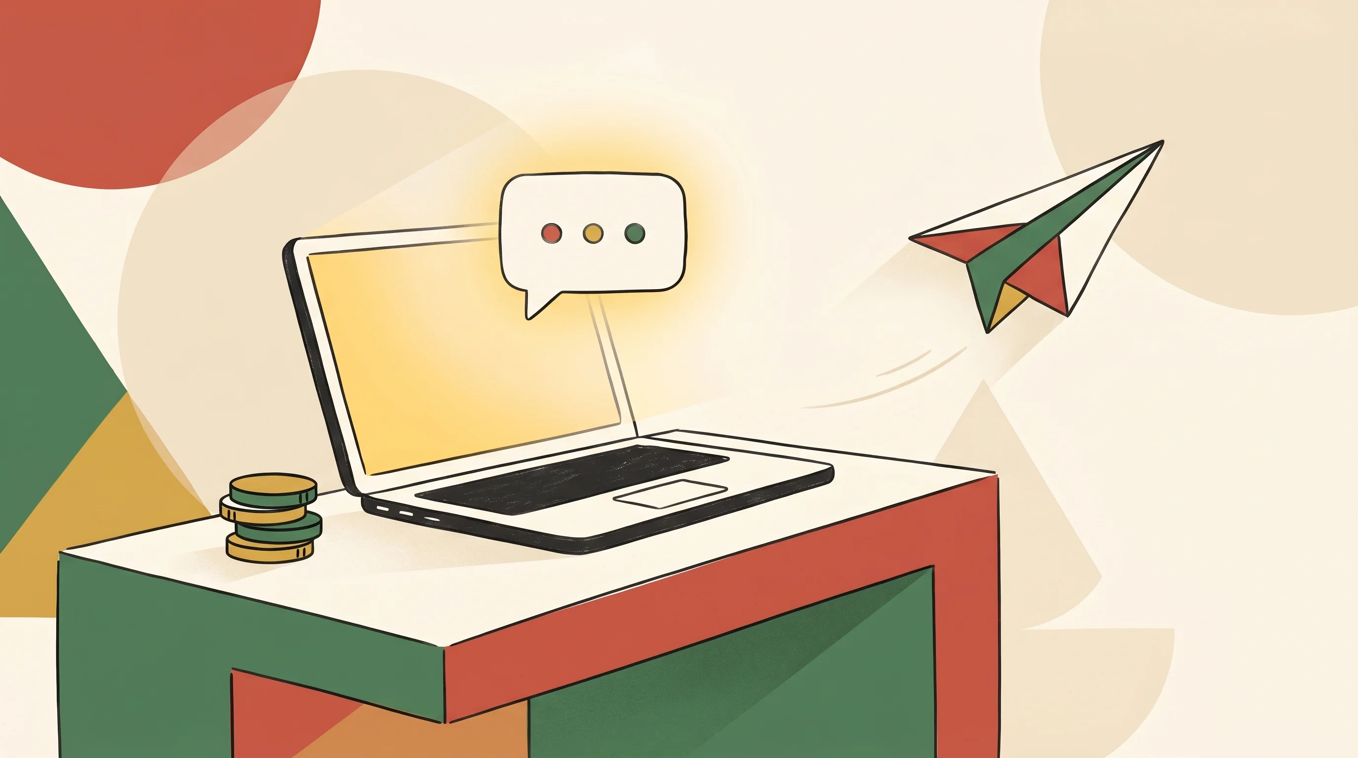 Digital illustration for article section "Content Section 10" in "How AI and Free Infrastructure Let Startups Launch for $21/Month" - A minimalist illustration depicting the efficient launch of a digital product by a solo founder, fea...