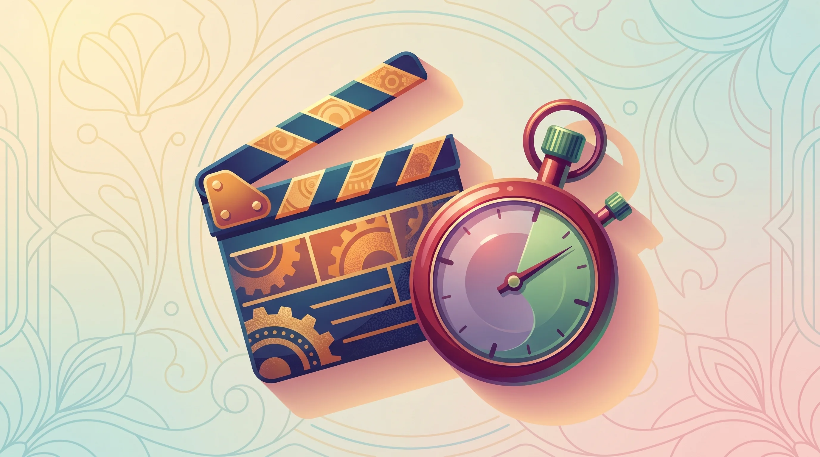 Digital illustration for article section "Production Realities" in "What 250 Startup Launch Videos Reveal About Converting Viewers" - A clean, minimalist conceptual composition representing video production realities, featuring a styl...