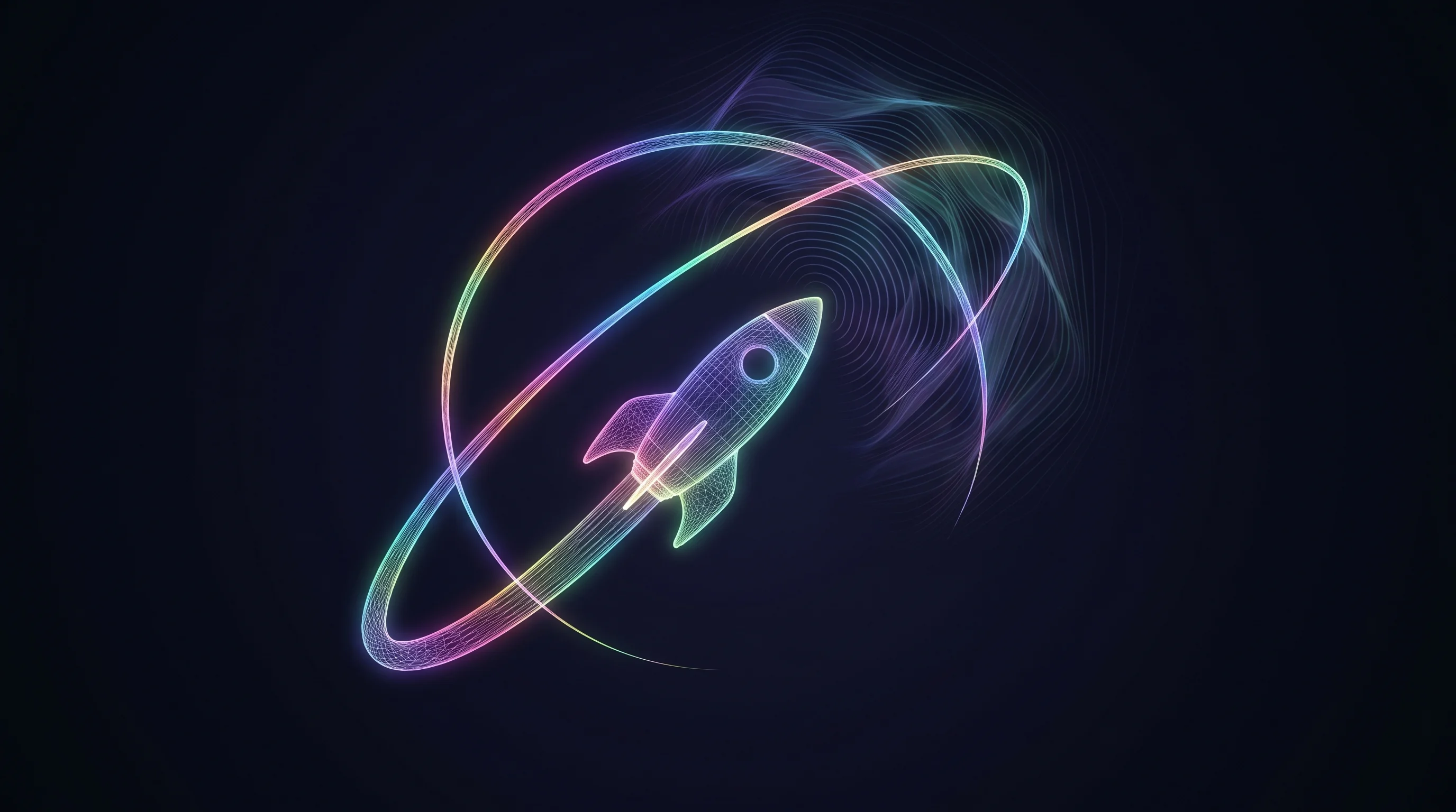 Digital illustration for article section "The Next Twelve Months" in "Space Tech's VC Moment: How Satellites Became a Serious Investment" - A minimalist and conceptual representation of the upcoming year in the space industry, featuring a s...
