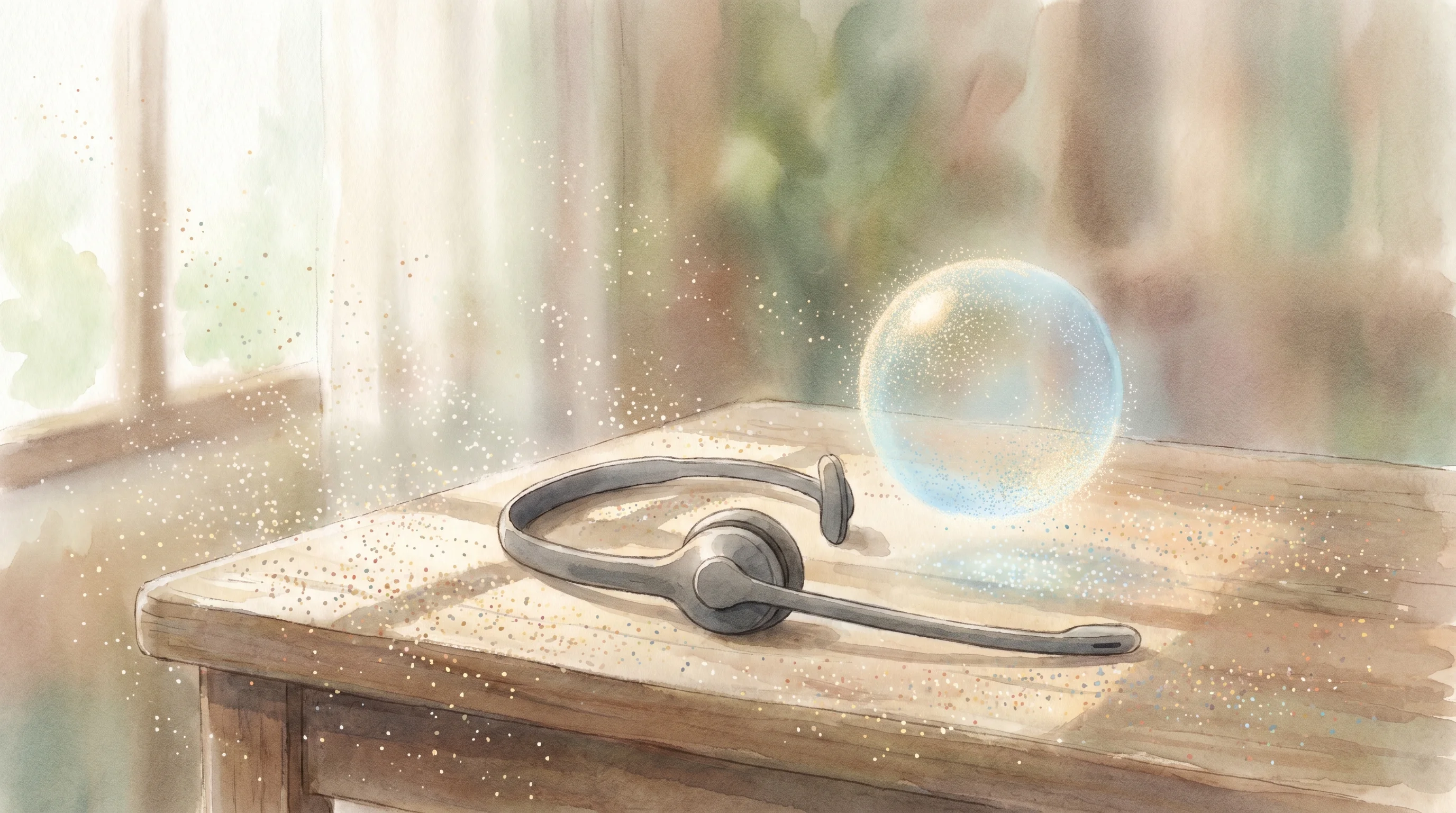 Digital illustration for article section "The Product: Agents That Talk, Humans That Listen (Sometimes)" in "YC's Cignara (Formerly Bujo AI) Launches AI Voice Agents for CX" - A conceptual, minimalist depiction of modern communication featuring a sleek, contemporary customer ...