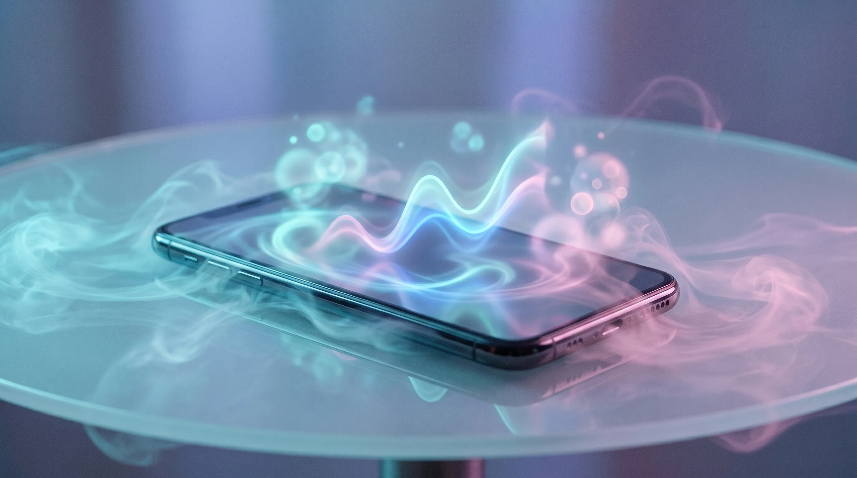 Digital illustration for article section "The Numbers Game" in "Astor Nets $5M Seed Led by Monashees for AI Financial Advisor" - A sleek, minimalist smartphone resting on a smooth, uncluttered surface, serving as the single focal...