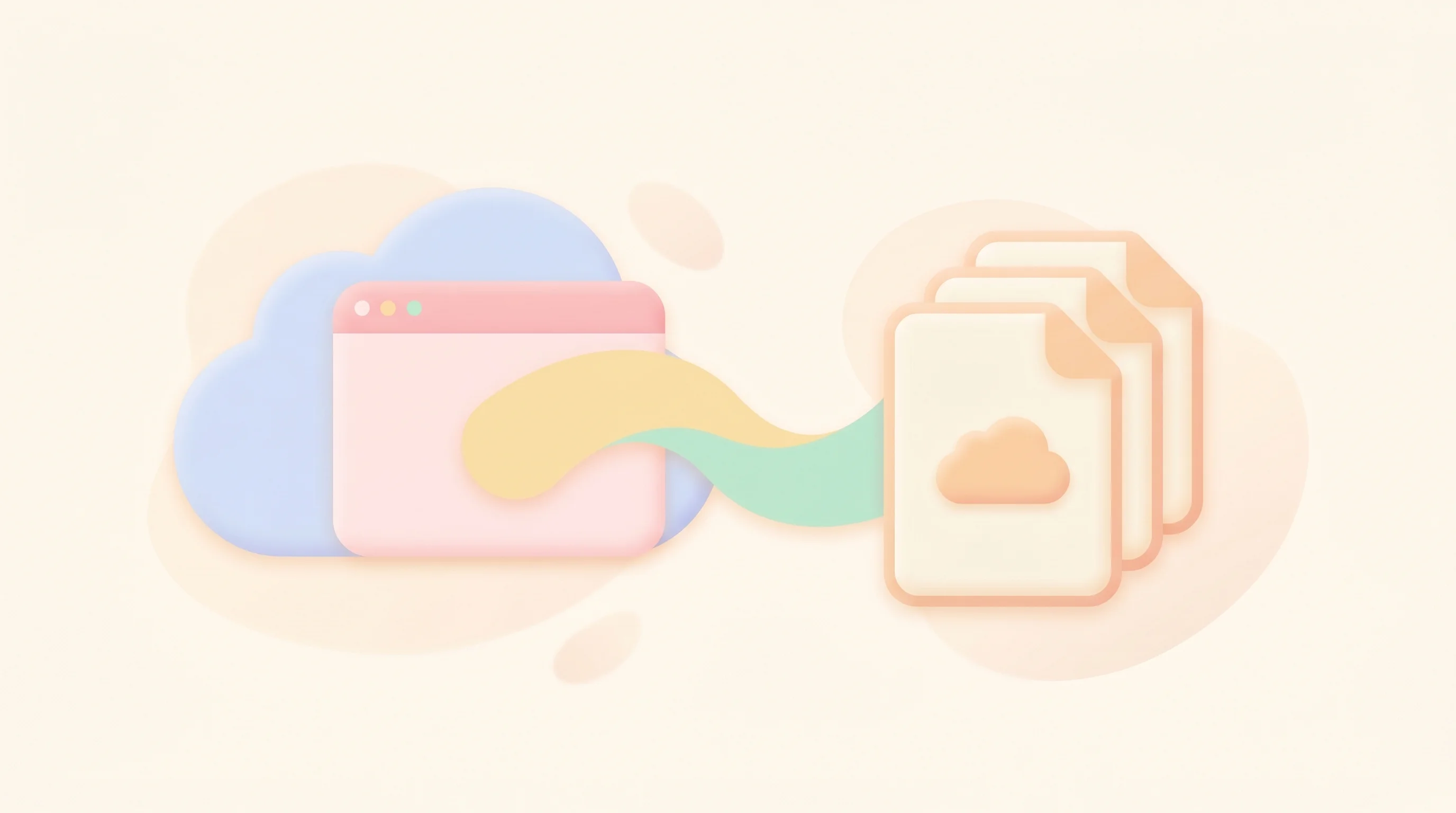 Digital illustration for article section "Early Traction, Selective Partnerships" in "Dyver.AI Tackles Brand Consistency as eCommerce Scales Up" - A conceptual, minimalist illustration representing seamless digital partnerships and file exchange, ...