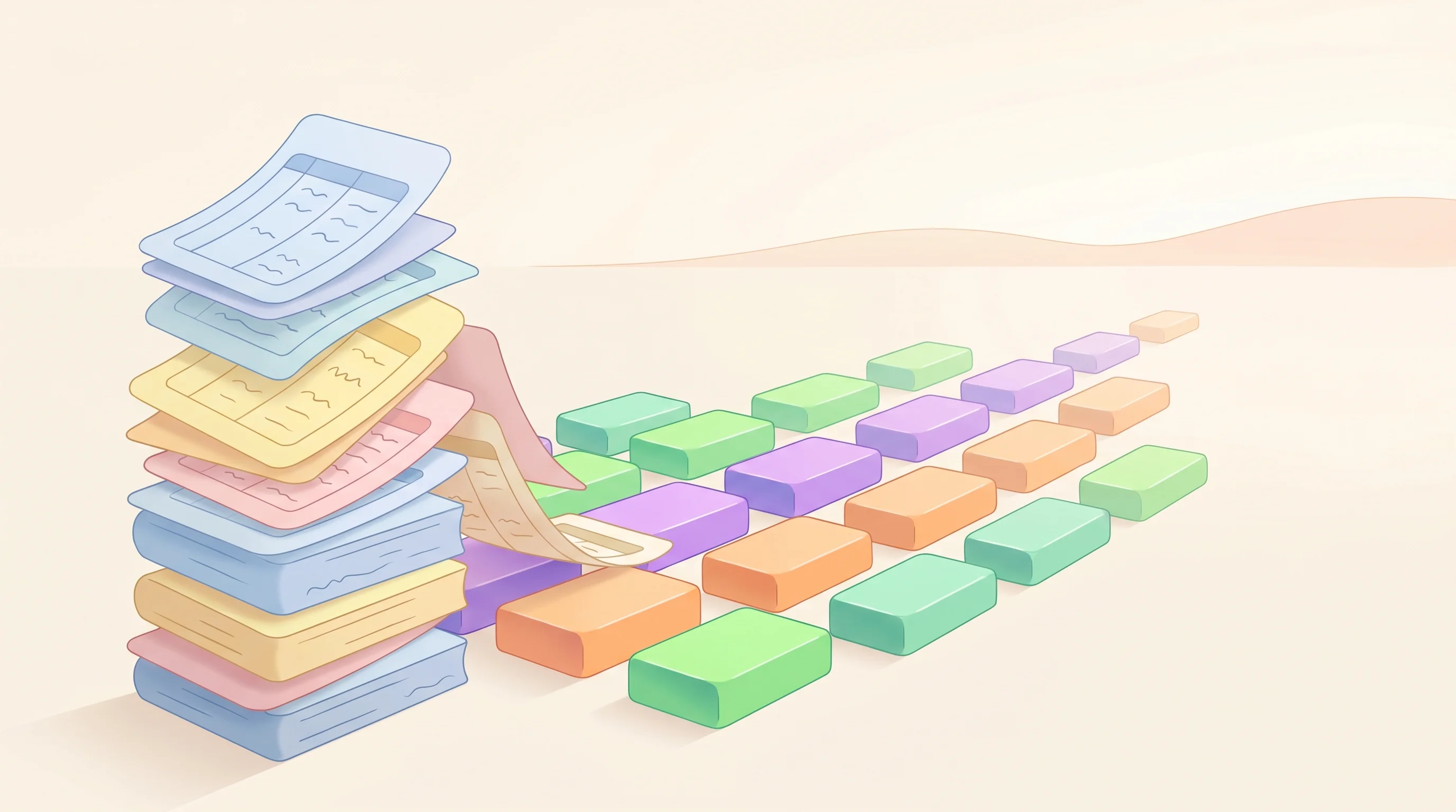 Digital illustration for article section "The Manual Era Is Over" in "Dyver.AI Tackles Brand Consistency as eCommerce Scales Up" - A minimalist, conceptual illustration visualizing the end of the manual era in e-commerce scaling, f...