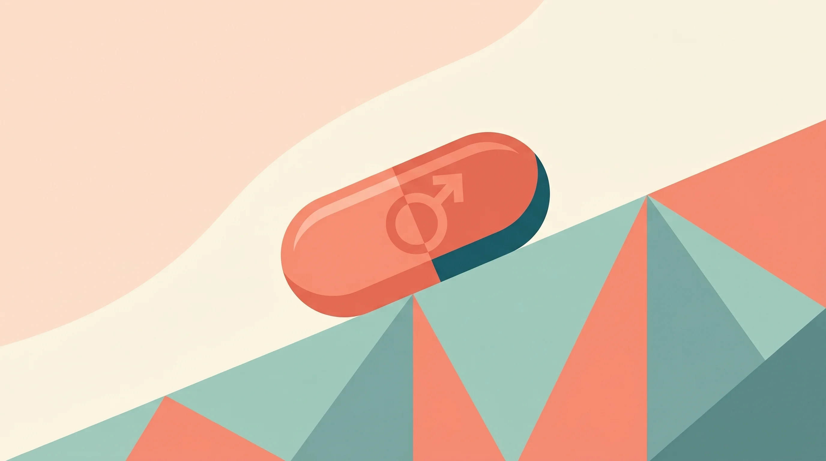 Digital illustration for article section "Content Section 5" in "TIES Launches Men's Fertility Brand with $1.5M HumanCo Backing" - A conceptual, minimalist illustration representing rising cultural momentum and the recalibration of...