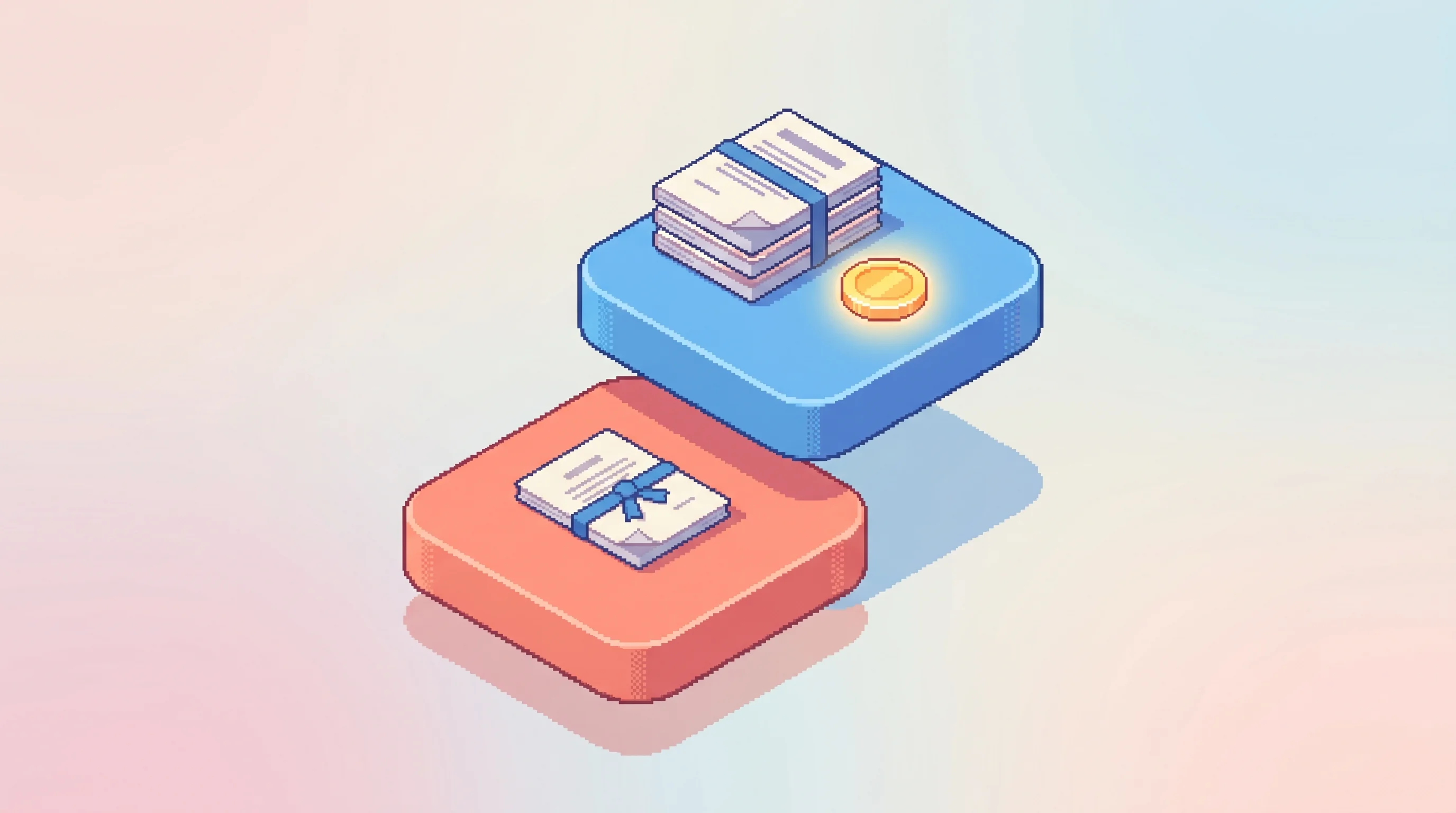 Digital illustration for article section "Pricing for Markets Where $25 Means Something" in "Ibadan Startup's AI Tool Tackles Africa's $30M Grant Access Gap" - A conceptual, minimalist representation of two ascending pricing tiers displayed as clean, floating ...