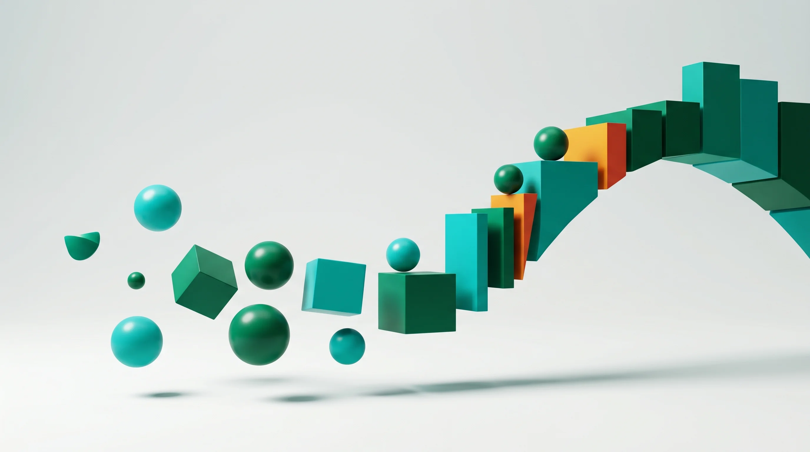 Digital illustration for article section "The Reality Behind the Momentum" in "Mistral Bets on Remote Agents with Medium 3.5 Model Launch" - A minimalist, conceptual art composition representing the momentum and reality of scaling organizati...