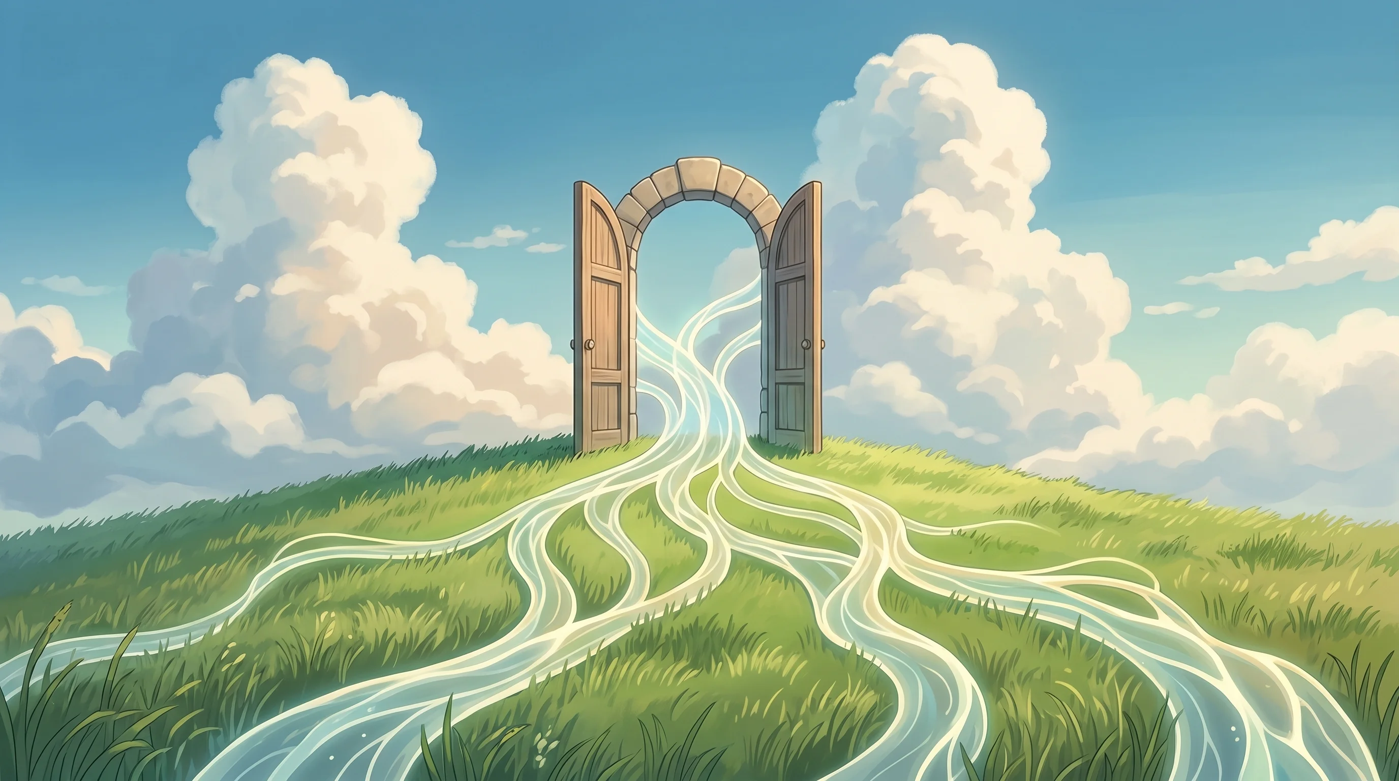 Digital illustration for article section "The Bigger Bet" in "Leoma AI Brings Decentralized Video Generation to Bittensor Network" - A conceptual illustration representing a decentralized, open network, featuring a beautifully crafte...
