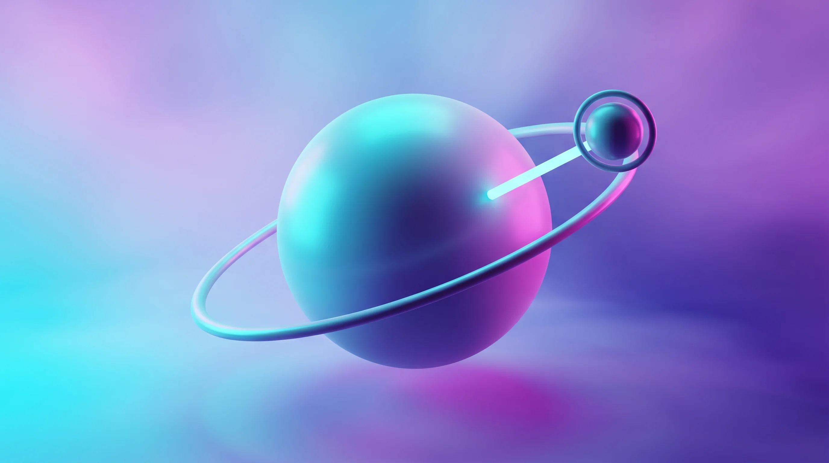 Digital illustration for article section "Ethereum's Orbit, Circle's Capital" in "EdgeX Launches App-Specific Chain for High-Speed On-Chain Derivatives" - A conceptual, minimalist visualization of digital orbits and network anchoring, featuring a smooth, ...