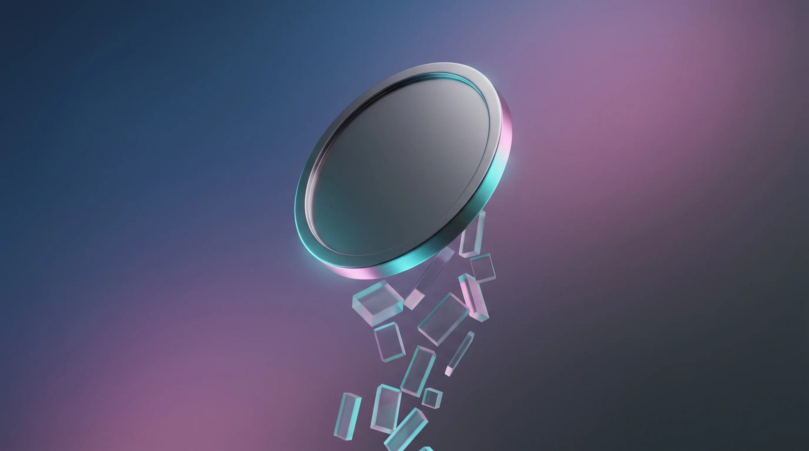Digital illustration for article section "Token Turbulence and What Comes Next" in "EdgeX Launches App-Specific Chain for High-Speed On-Chain Derivatives" - A sleek, conceptual representation of token turbulence and market pressure featuring a single, overs...