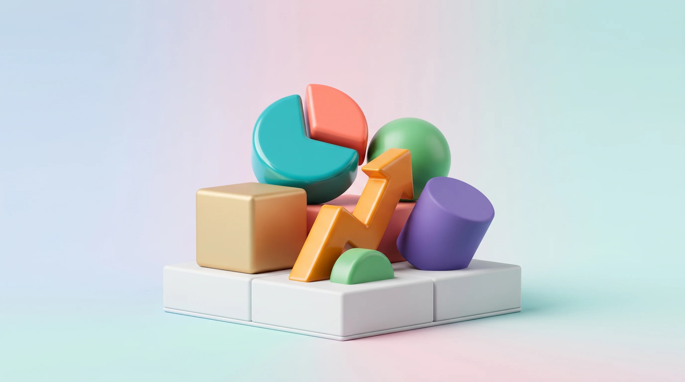 Digital illustration for article section "Expanding the Product Map" in "Ex-Swiggy CTO's Trading Platform Sahi Raises $33M at $200M Valuation" - A clean, minimalist 3D conceptual illustration of an expanding financial product map, featuring over...