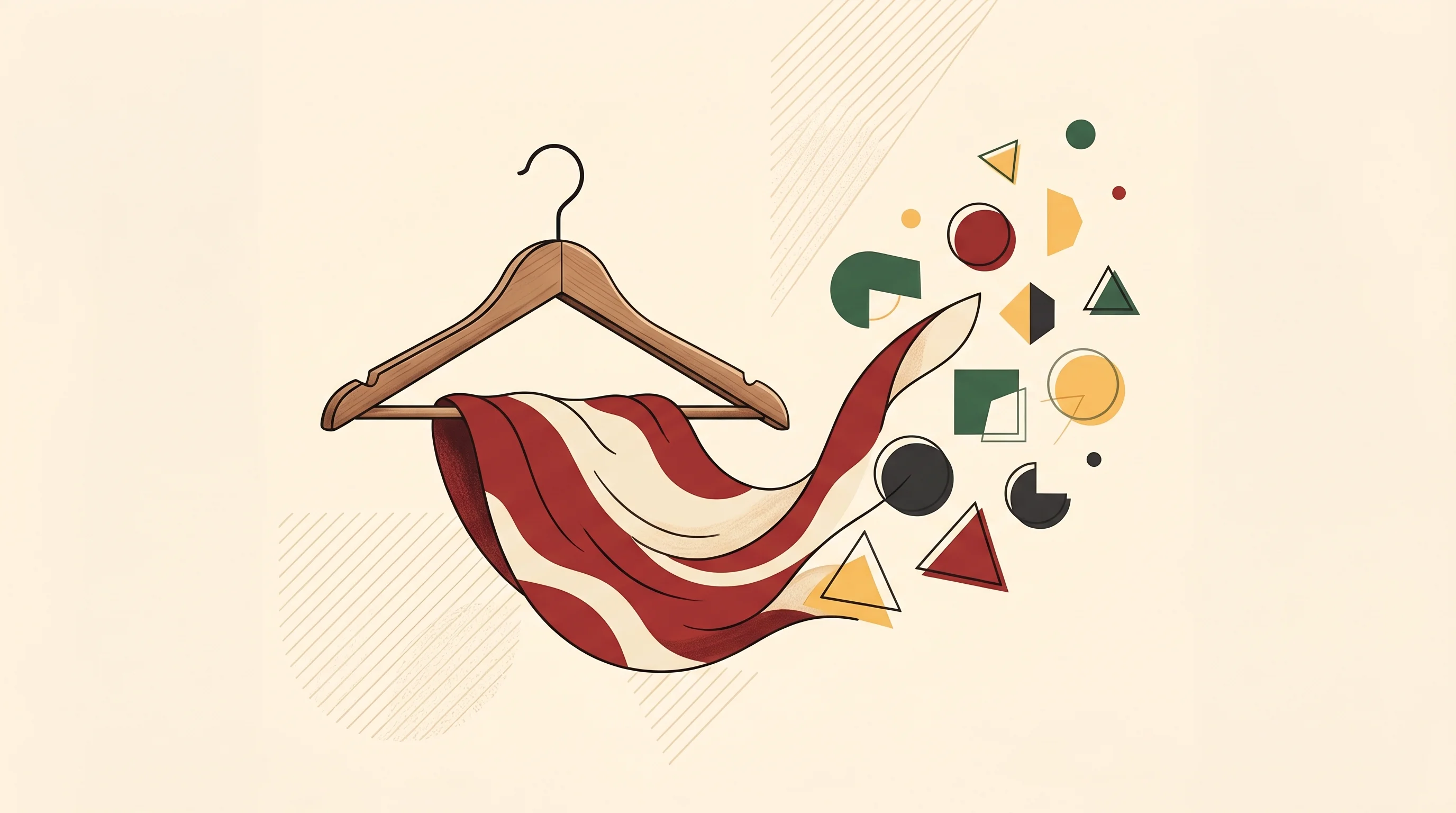 Digital illustration for article section "What Comes Next" in "Aya Raises $7M Series A to Scale On-Demand Fashion Model Across GCC" - A minimalist illustration representing a fashion brand's expansion into new product categories, feat...