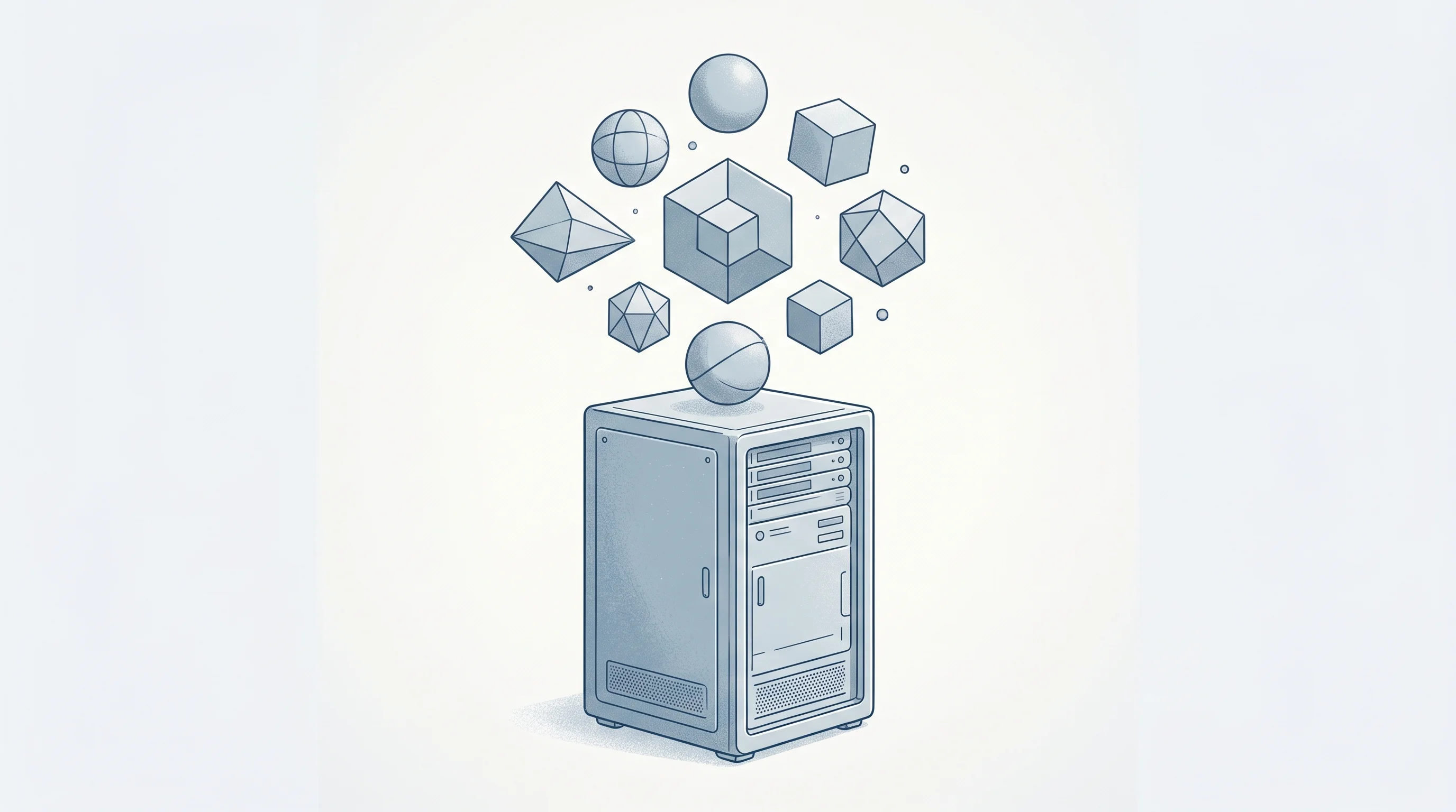Digital illustration for article section "The Hardware Gamble" in "DeepInfra Raises $107M Series B as AI Shifts from Training to Inference" - A conceptual, minimalist illustration representing a bold hardware infrastructure investment, featur...