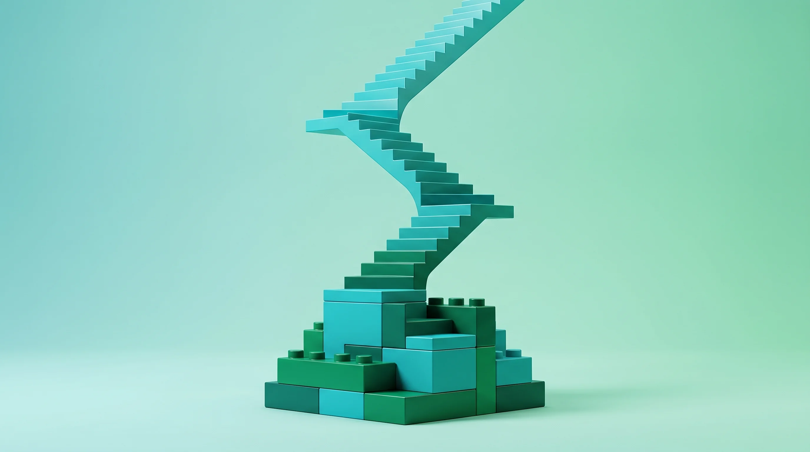 Digital illustration for article section "Who's Building This" in "YC-Backed Lightsprint Lets Non-Engineers Ship Features to Production" - A clean, minimal conceptual artwork representing the building of strong foundations and enterprise s...
