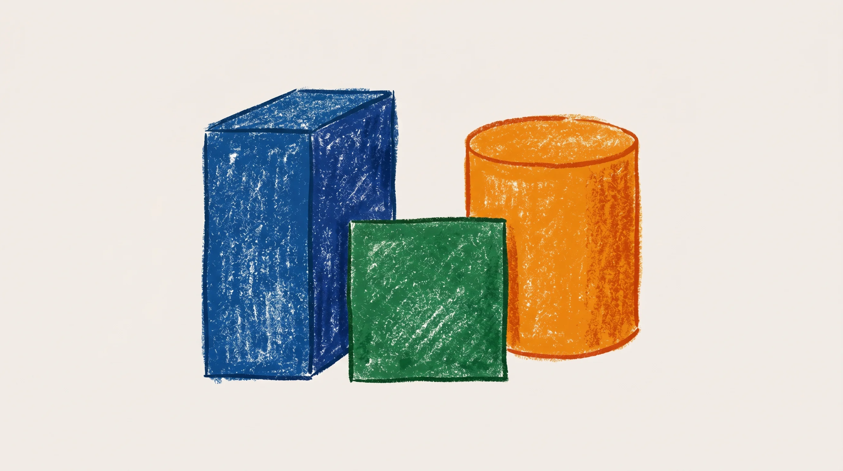 Digital illustration for article section "Three Forms, One Bet" in "YC's Superset Launches IDE to Orchestrate 100+ AI Coding Agents" - A minimalist, conceptual illustration of three distinct, simplified geometric blocks standing togeth...