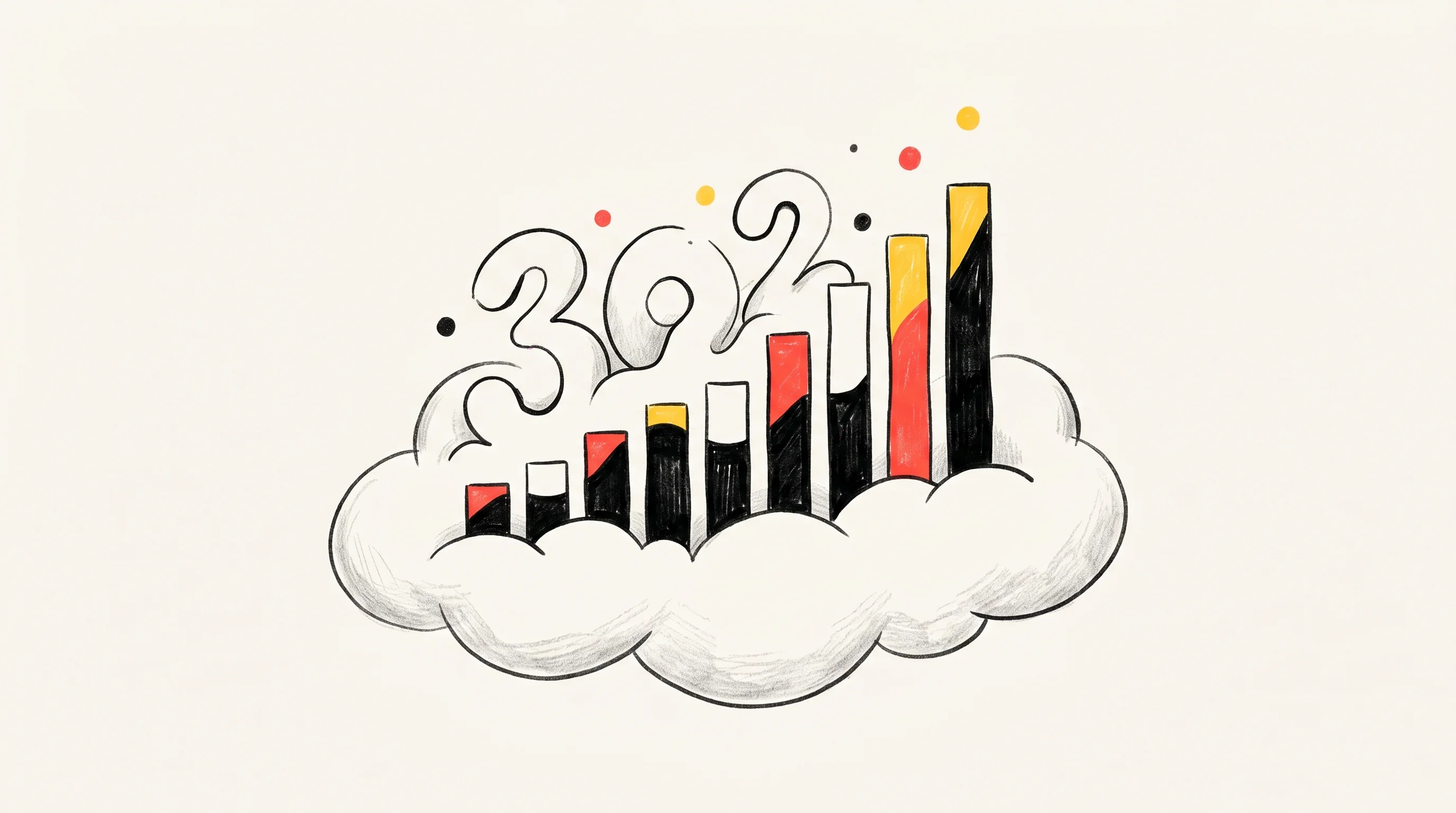 Digital illustration for article section "Content Section 3" in "Dandelion Health Raises $14M Series A for Clinical AI Platform" - A conceptual, minimalist illustration of large, eye-catching abstract numbers and an upward-trending...