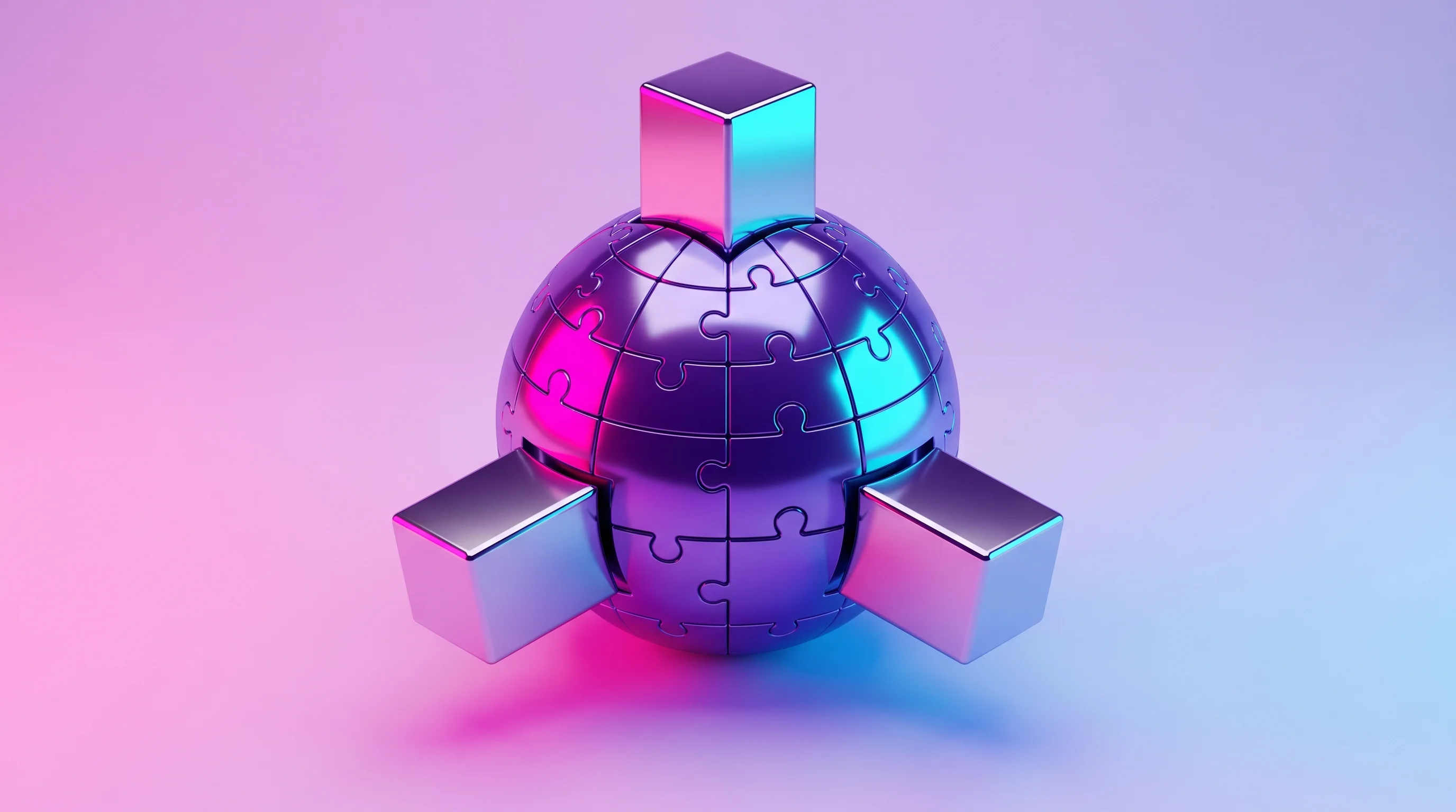 Digital illustration for article section "The Team That Actually Knows SAP's Guts" in "Nova Intelligence Raises $31.5M to Automate SAP Migrations with AI" - A conceptual, minimalist 3D illustration representing a highly specialized three-person strike team ...