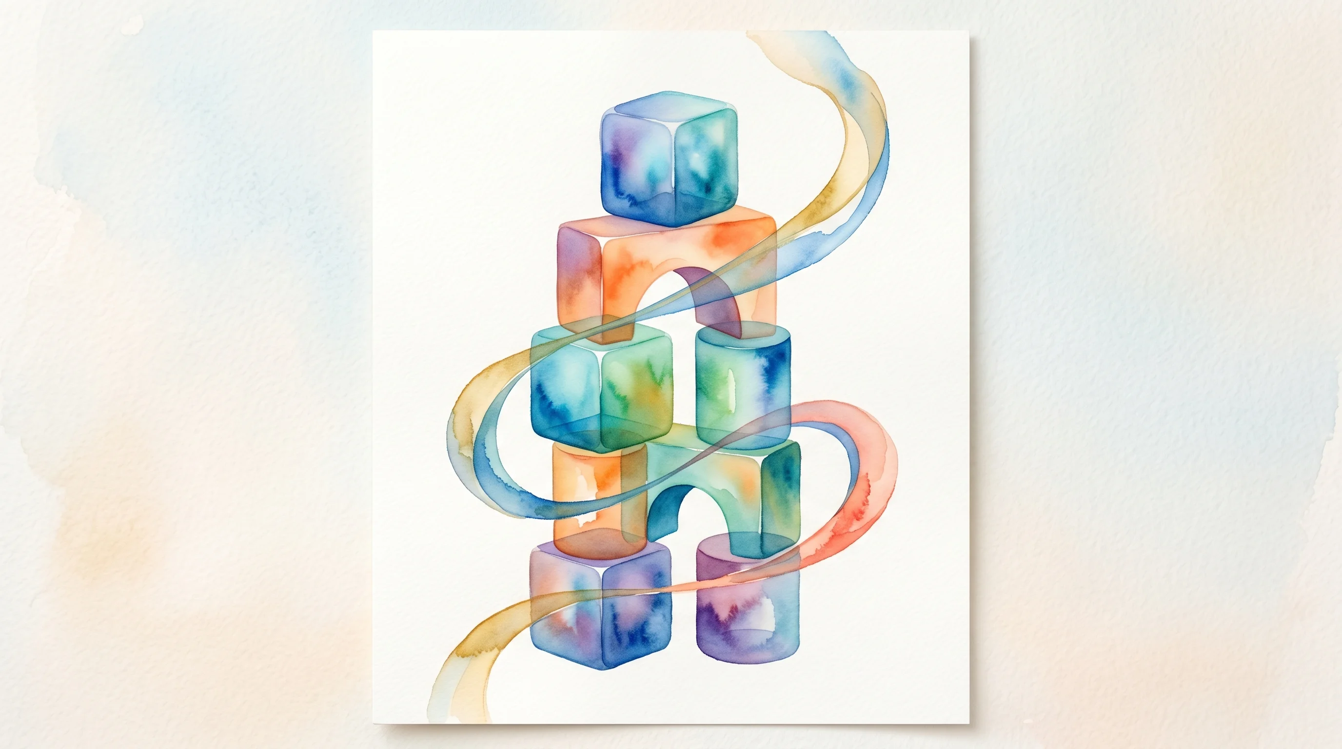 Digital illustration for article section "Developer Hooks and Local Stacks" in "Ex-Meta AI Leaders Launch ScienceSwarm to Democratize Research" - A minimalist and conceptual representation of developer hooks and local stacks, featuring a single, ...