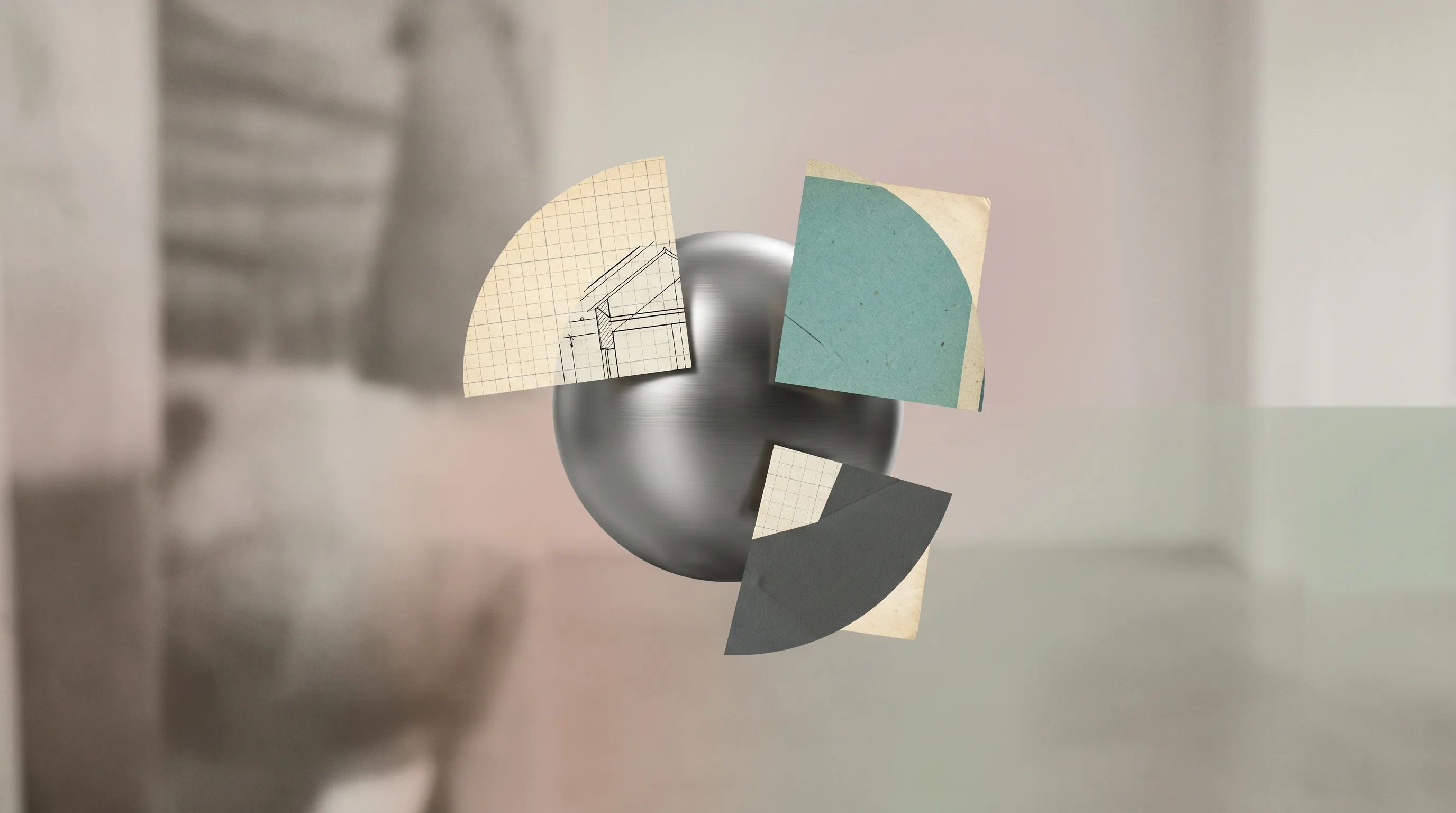 Digital illustration for article section "Content Section 4" in "SageOx Raises $15M Seed for AI Coding Agent Collaboration Tools" - A conceptual and minimalist surreal digital collage representing lean product development and an age...