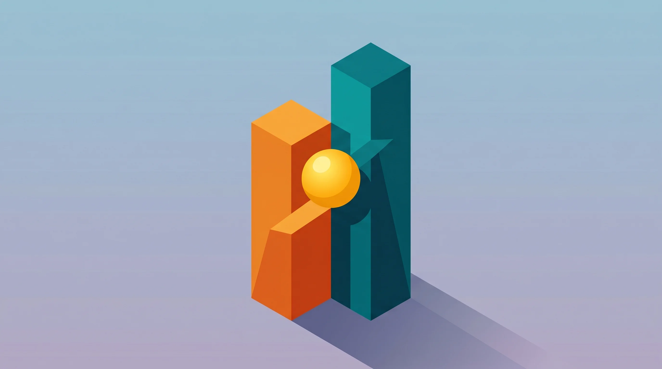 Digital illustration for article section "Leadership Transition Amid Recognition" in "Atana Launches AI Assistant for Workplace Training Behavioral Insights" - A conceptual and minimalist representation of a smooth corporate leadership transition and upward mo...