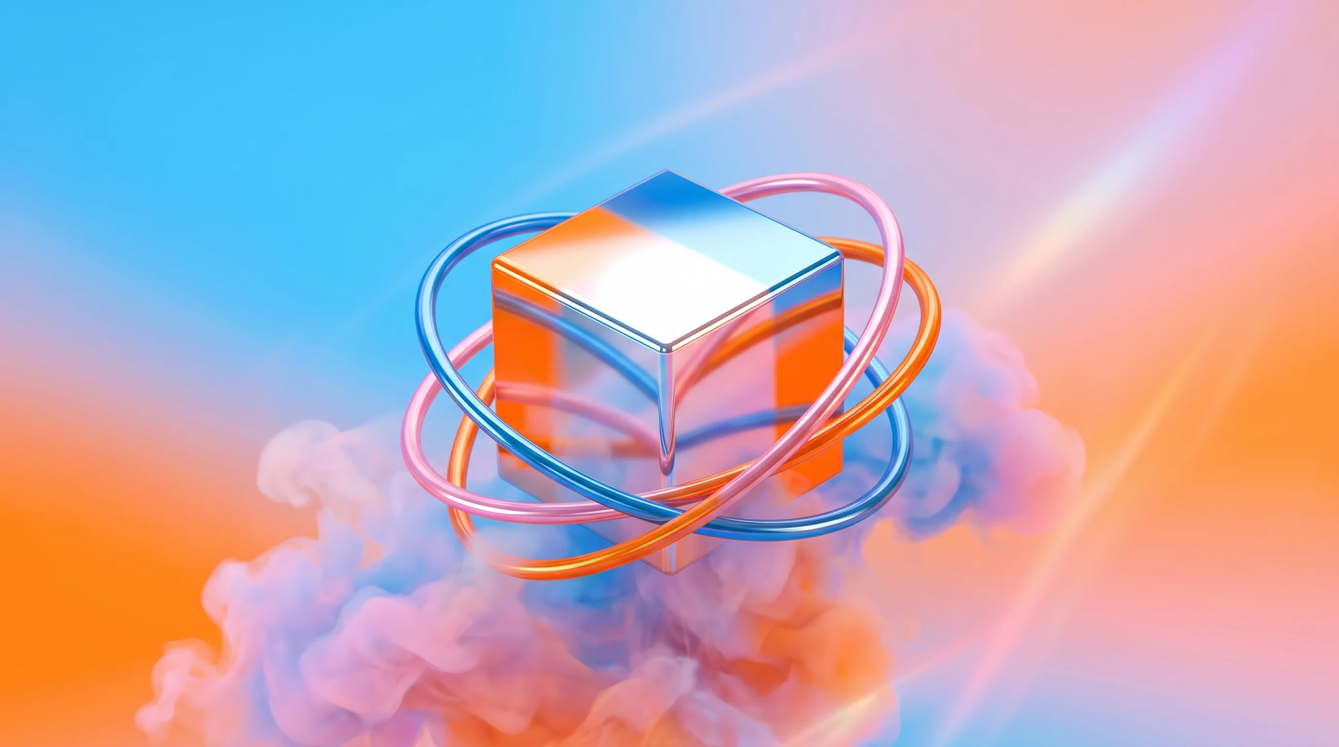 Digital illustration for article section "What Comes Next" in "District Raises $14.7M Seed Led by a16z for AI Live Commerce Platform" - A sleek, minimalist conceptual image featuring a single, pristine floating geometric cube symbolizin...