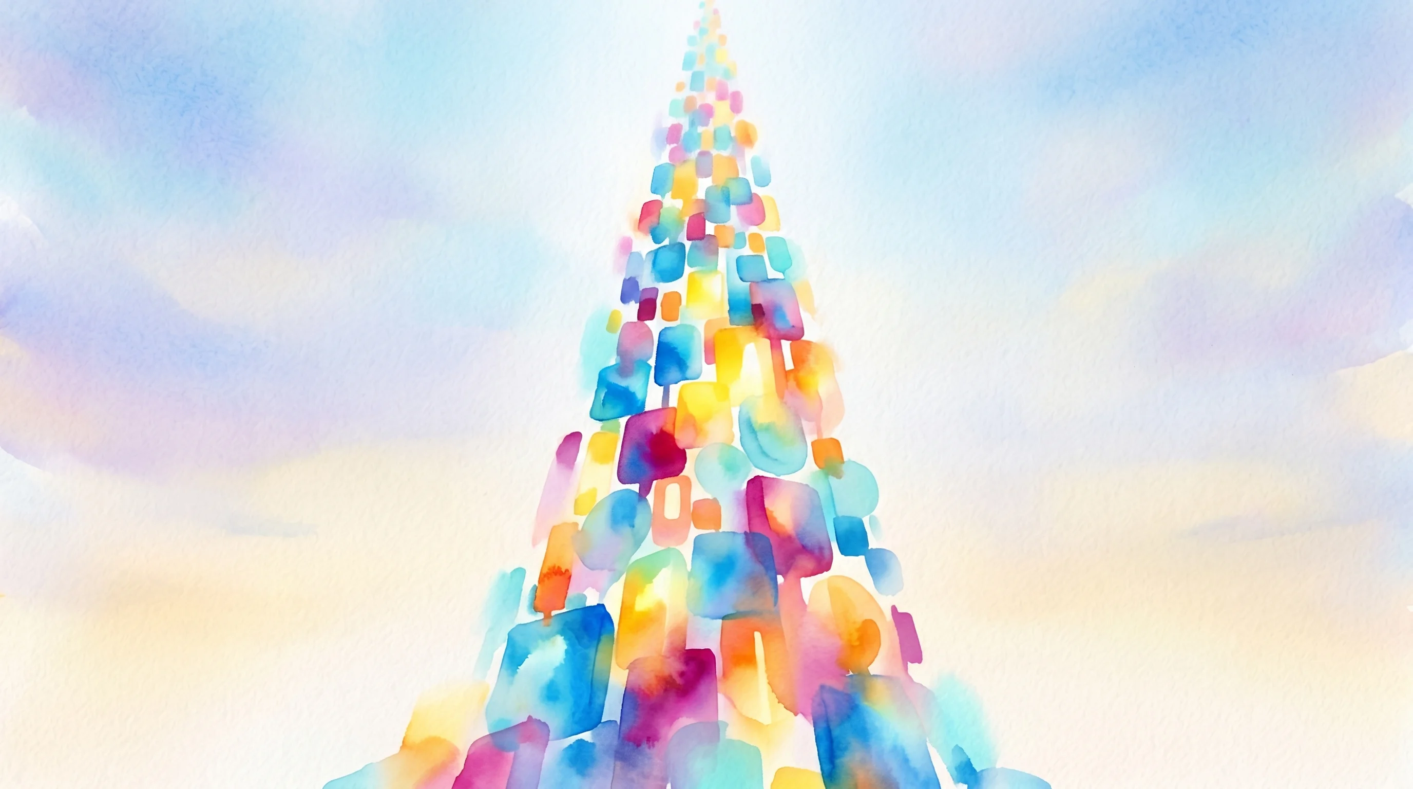 Digital illustration for article section "The Long-Context Arms Race" in "Miami AI Startup Raises $29M Seed for 12M-Token Codebase Model" - A towering, endless column of luminous, stacked abstract shapes reaching infinitely upward into a br...
