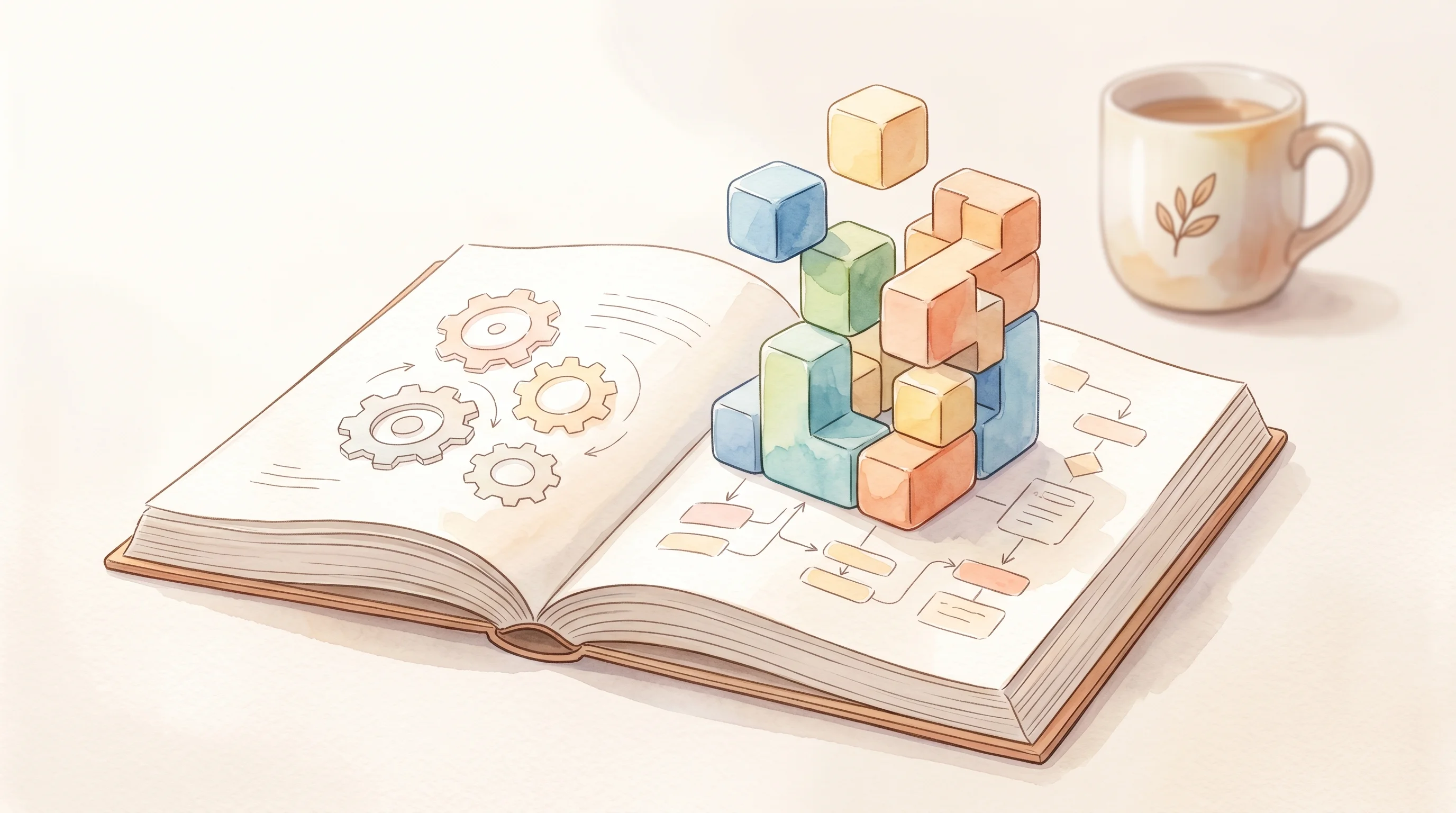 Digital illustration for article section "Content Section 5" in "YC-Backed Superlog Launches AI Agent That Auto-Fixes Production Bugs" - A clean, minimal conceptual illustration representing software installation and code compilation, fe...