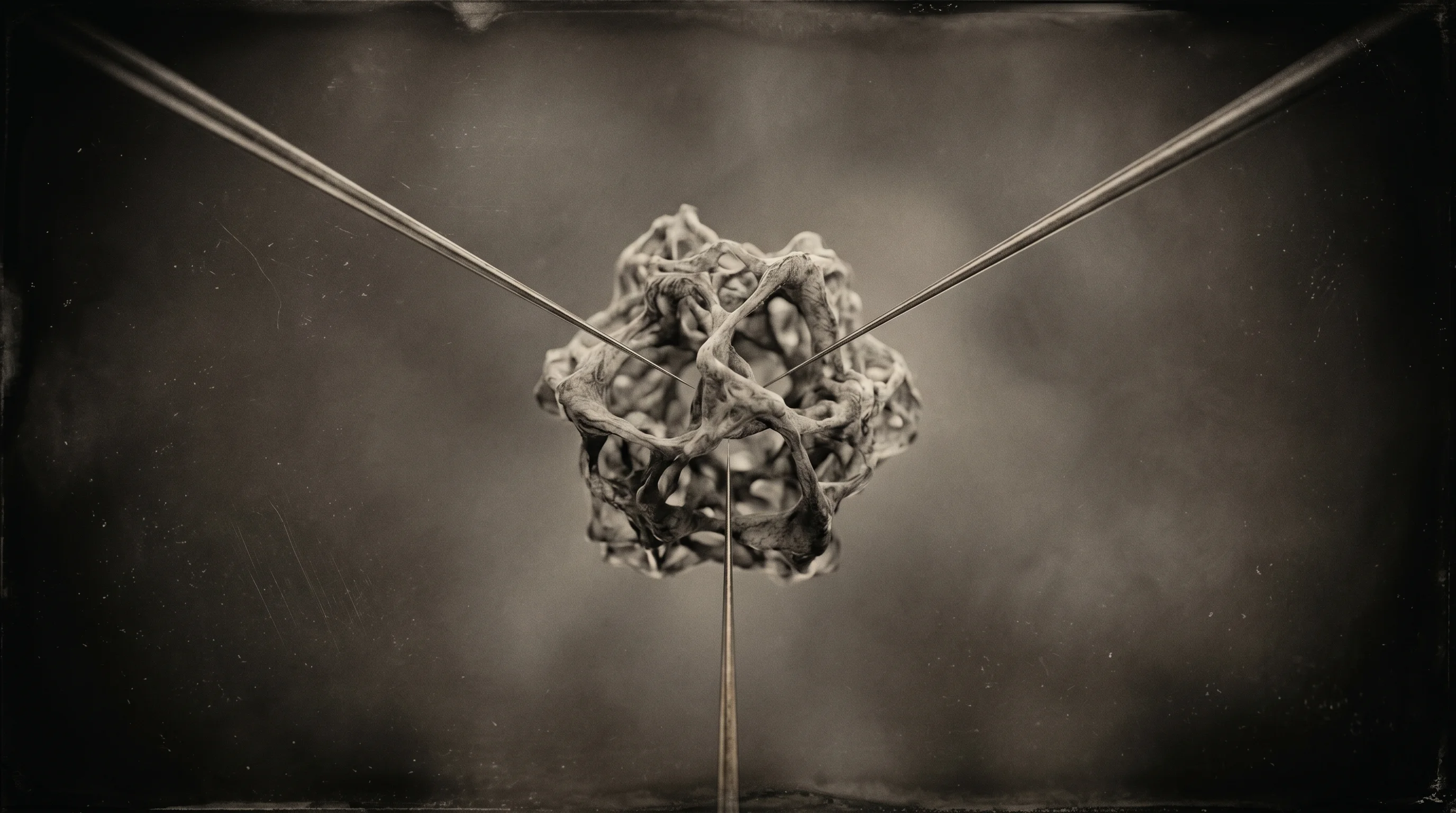 Digital illustration for article section "What's Driving This" in "Y Combinator Biotech Targets 'Undruggable' Cancers With Programmable DNA" - A conceptual and minimalist representation of three converging forces driving programmable therapeut...