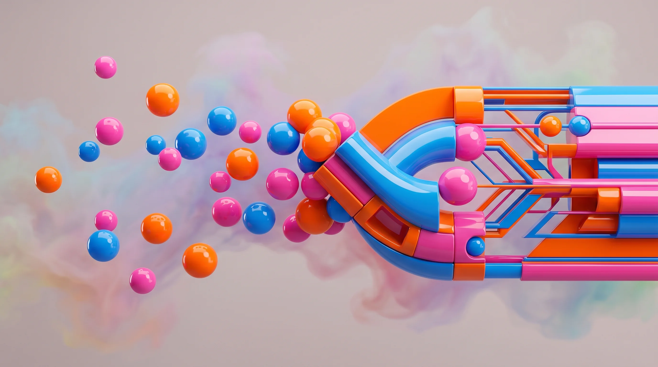 Digital illustration for article section "What Comes Next" in "Blue Morpho's Ontology Engine Tackles Enterprise AI's Trust Crisis" - A clean, minimalist conceptual representation of architectural evolution, featuring a smooth, transi...