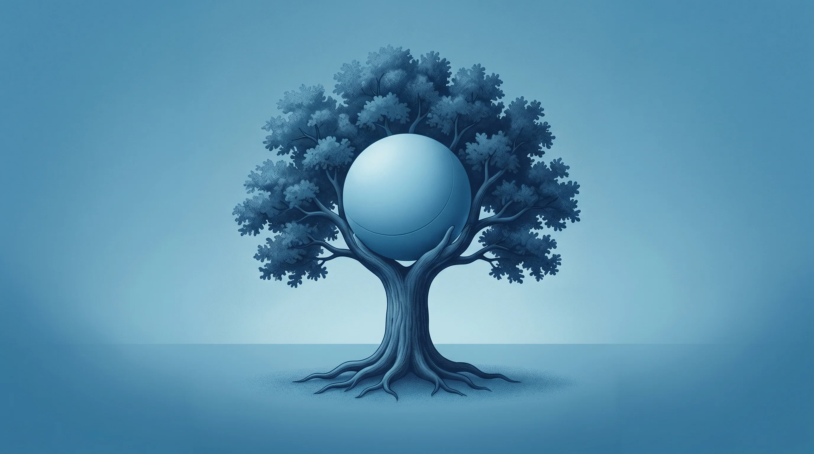 Digital illustration for article section "The Team Behind the Code" in "Augustus Wins OCC Nod to Launch AI-Powered Stablecoin Bank" - A surreal, minimalist conceptual illustration representing a foundation of veteran banking experienc...