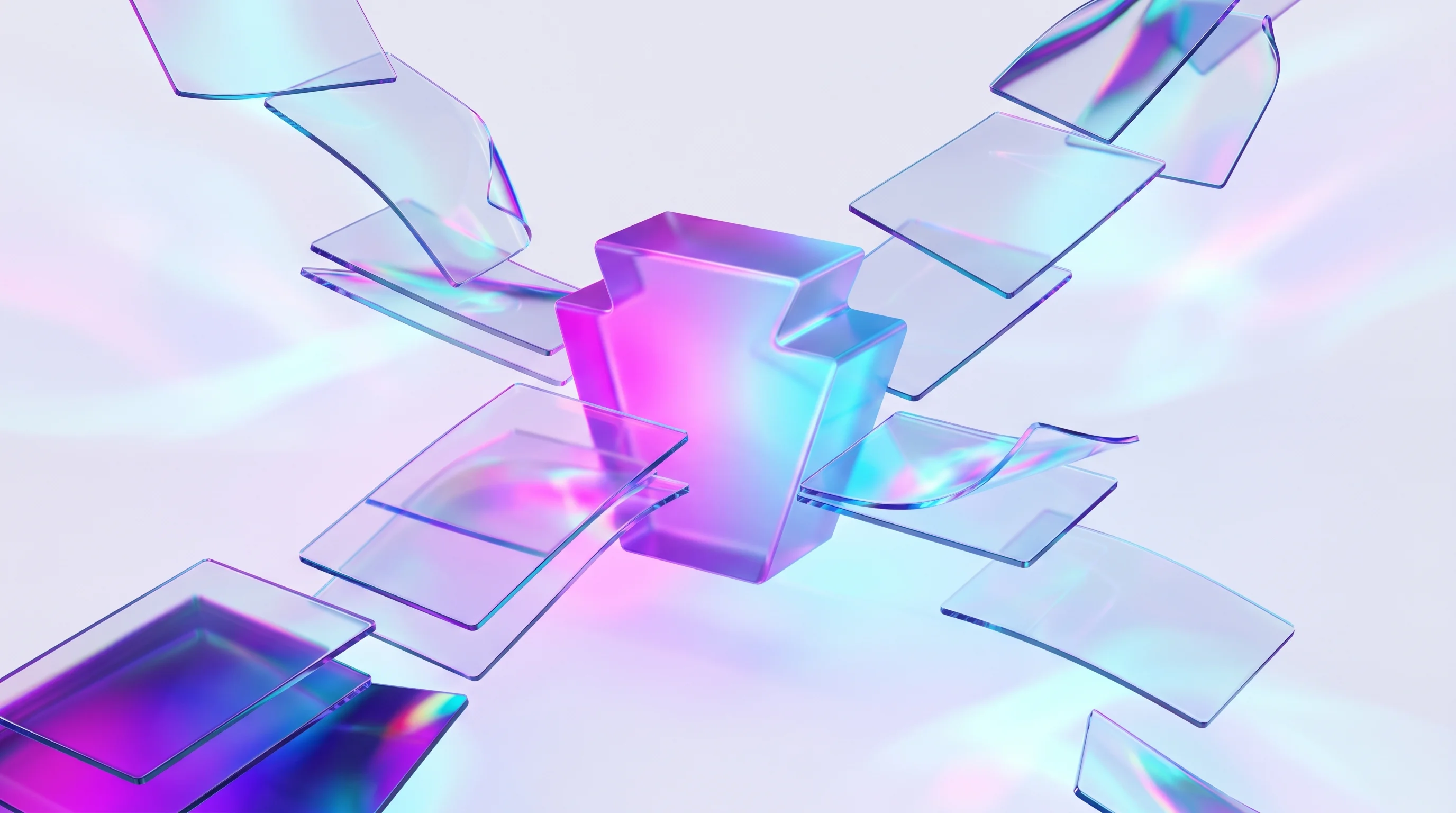 Digital illustration for article section "The Technology Stack" in "Balcony Raises $12.7M to Tokenize US Property Records on Blockchain" - A clean, minimalist abstract composition representing a unified property intelligence platform, feat...