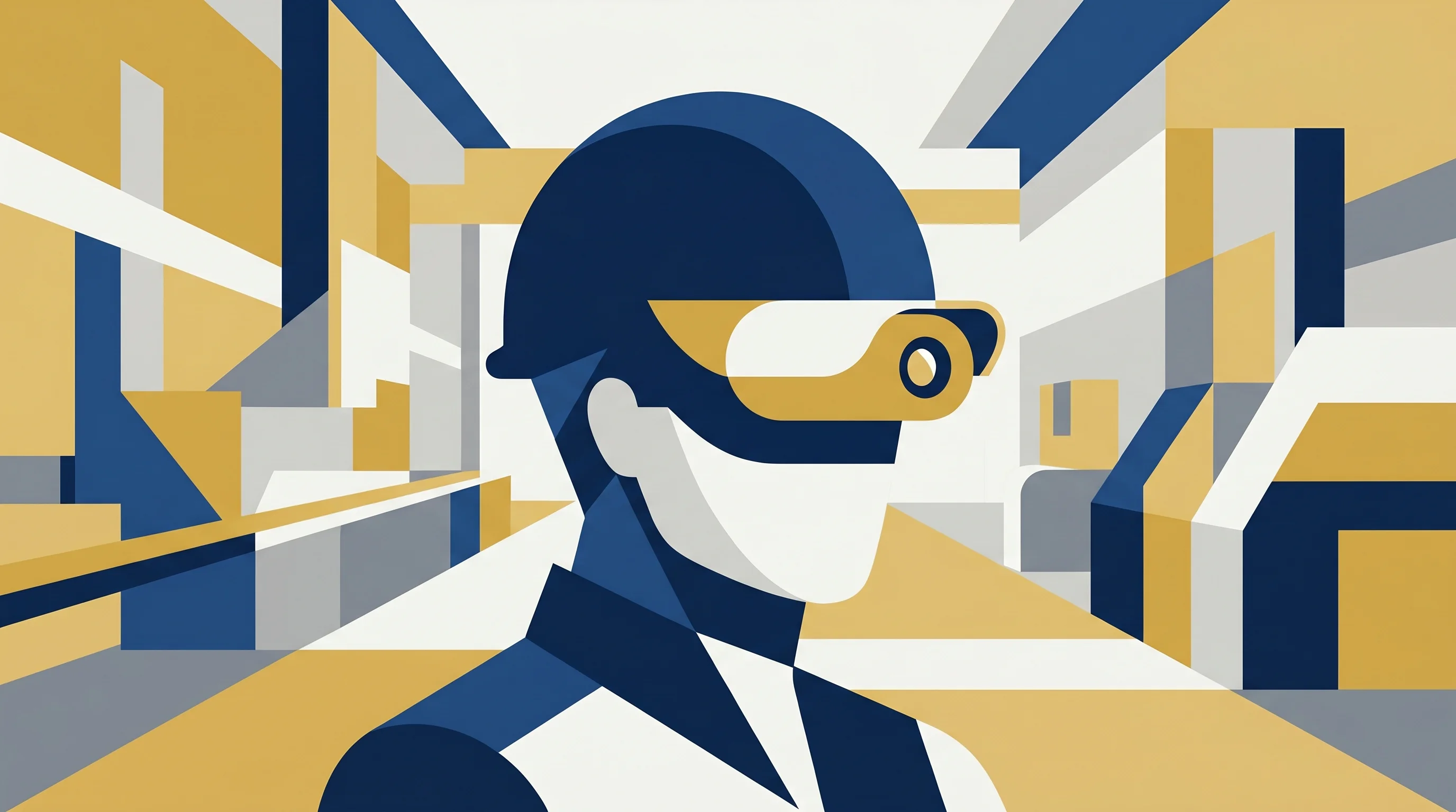 Digital illustration for article section "The Wearable Angle" in "SiteVue AI Raises $7M Seed to Bring AI Safety to Frontline Workers" - A sleek, minimalist representation of a modern wearable industrial camera seamlessly integrated into...