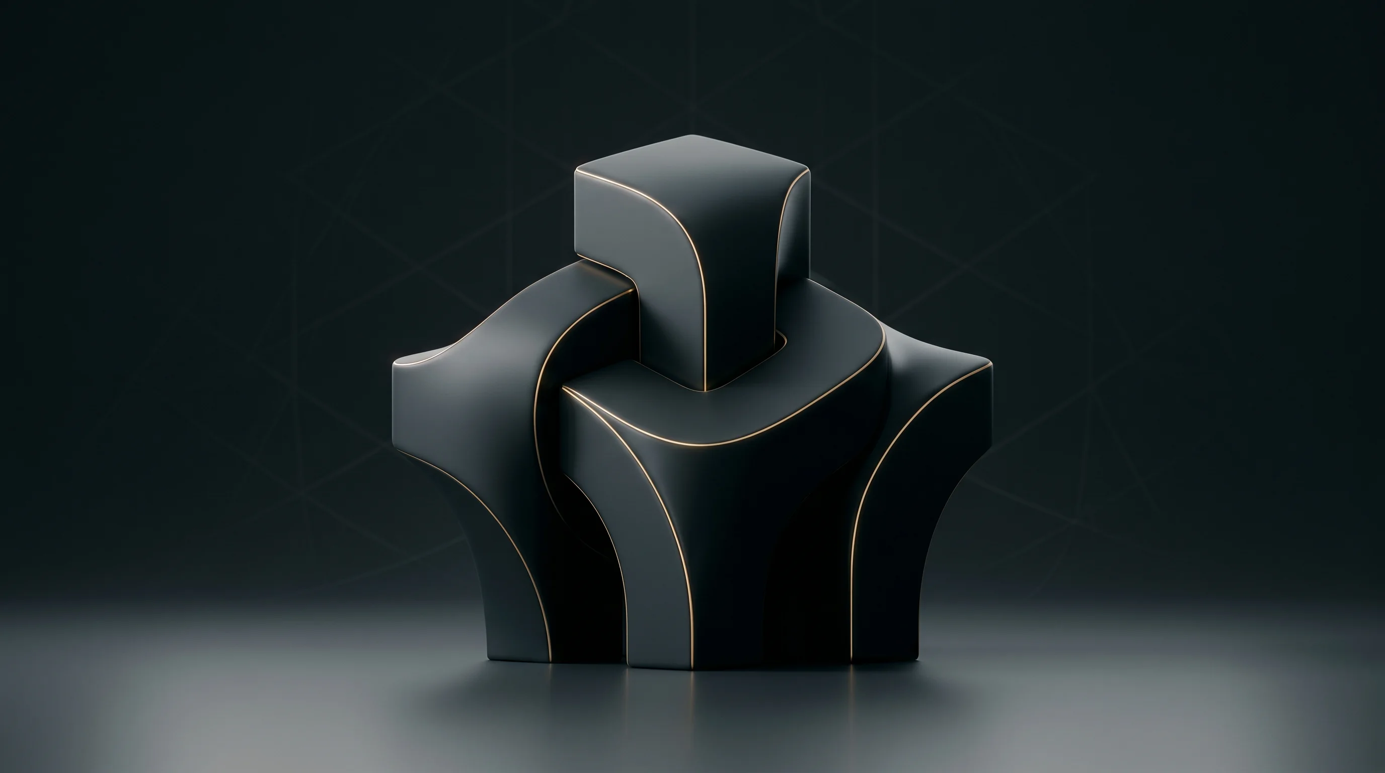 Digital illustration for article section "Three-Pronged Expansion" in "Pillar Raises €12M Seed for AI-Powered Construction OS" - A minimalist and conceptual image representing a three-pronged business expansion, featuring three s...