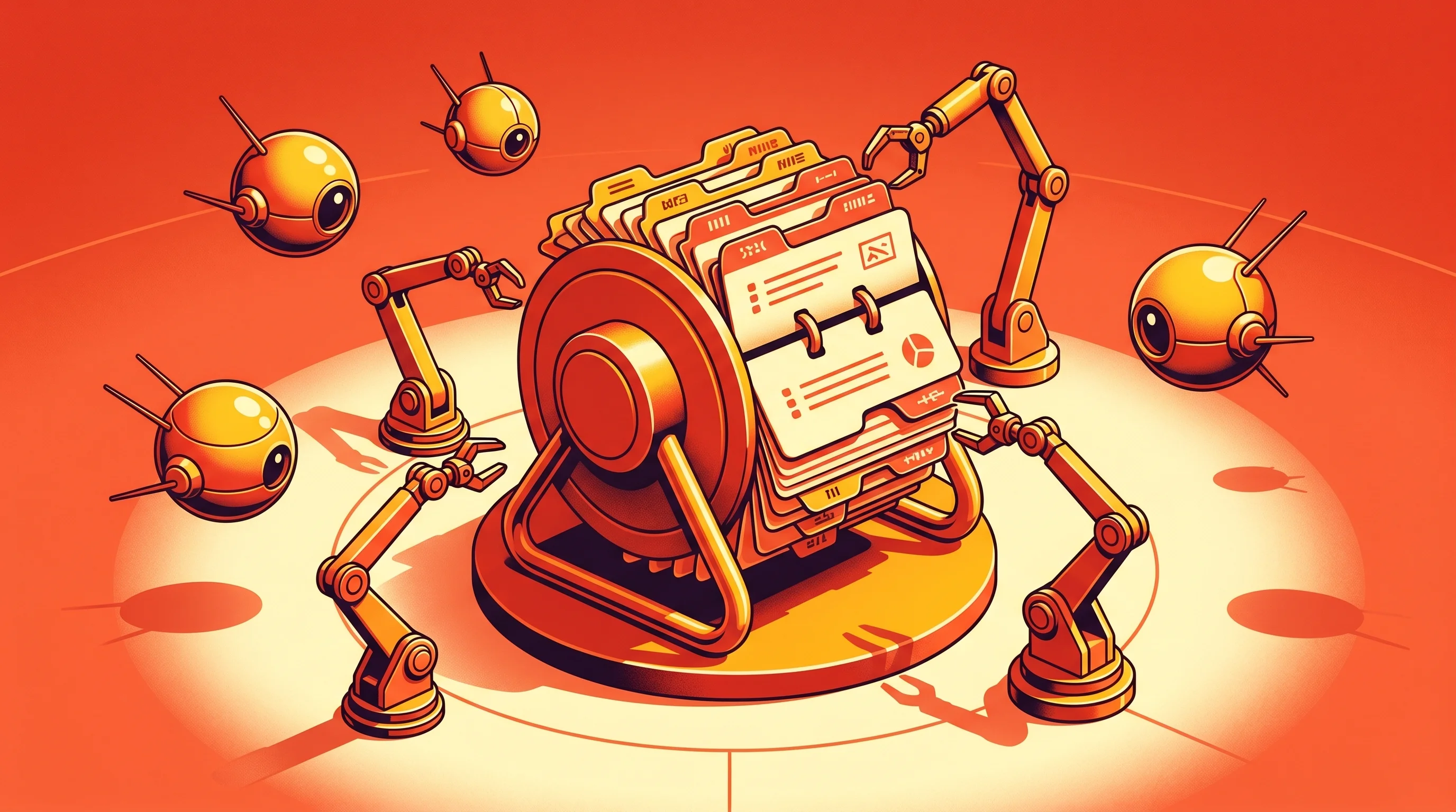 Digital illustration for article section "A Crowded, Familiar Fight" in "Monaco Raises $50M Series B from Benchmark to Reinvent CRM as AI OS" - A conceptual, minimalist illustration depicting the crowded, competitive landscape of modern CRM pla...