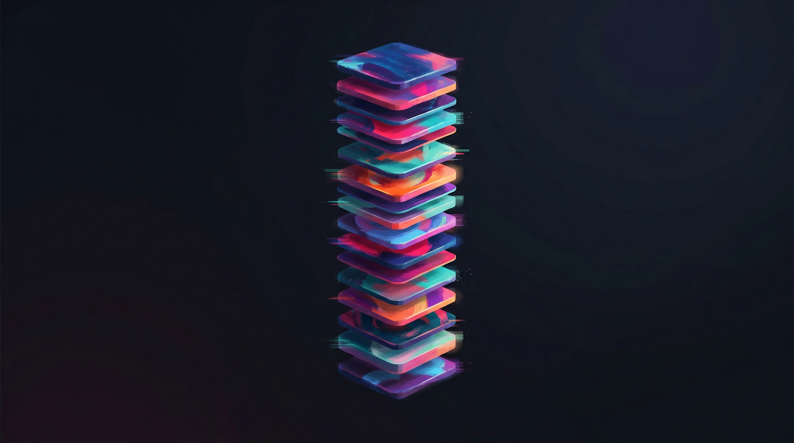 Digital illustration for article section "A Crowded, Unproven Space" in "YC-Backed Pops Launches AI-Powered Social Gaming Platform" - A minimalist, conceptual representation of a crowded, infinite social feed merging with playable min...