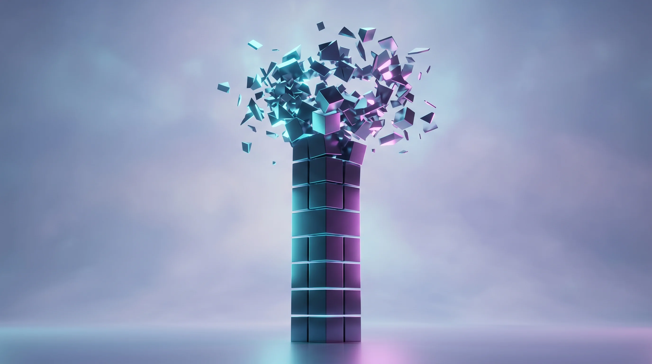 Digital illustration for article section "The Uncomfortable Question Nobody's Asking" in "Runtime Launches Security Platform for AI Coding Agents" - A minimalist, dreamlike surrealist scene representing the hidden chaos of uncontrolled productivity,...