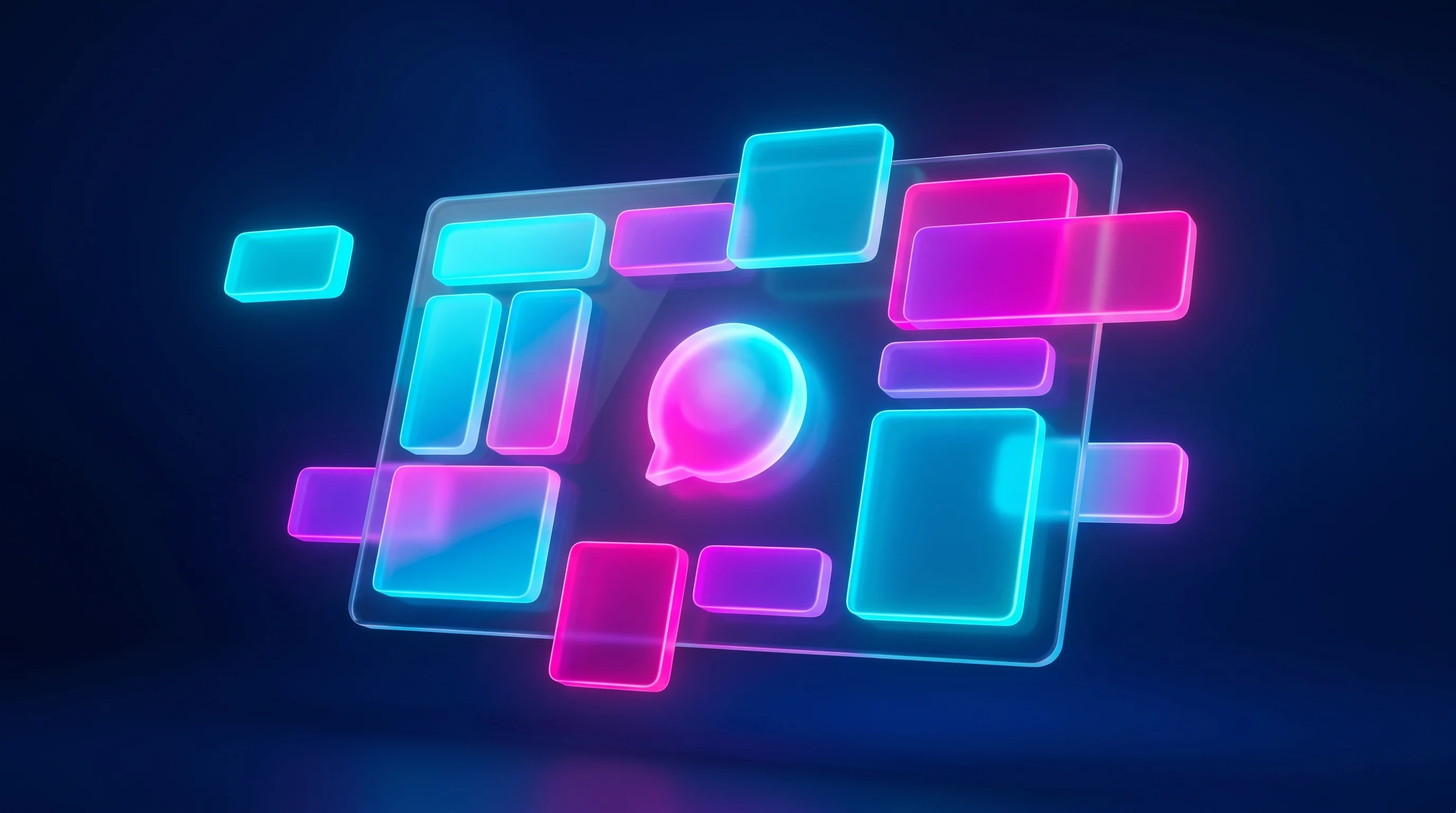 Digital illustration for article section "From Theme Editor to Platform Play" in "YC's Amboras Puts E-Commerce on Autopilot With AI-Native Platform" - A sleek, minimalist conceptual representation of a digital storefront transforming and assembling it...