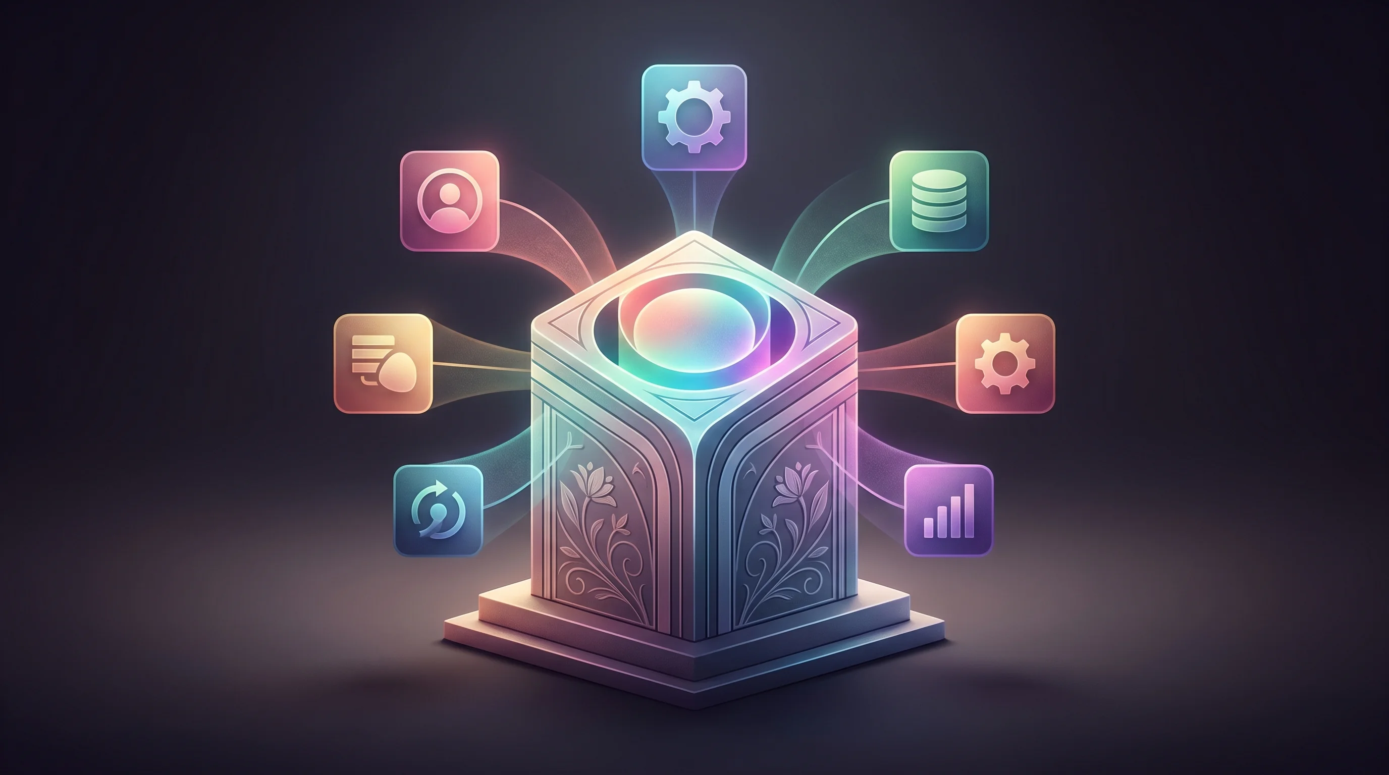 Digital illustration for article section "Content Section 4" in "YC-Backed Elyra Tackles $100K Restaurant Booking Loss With AI System" - A clean, minimal, and highly conceptual visual representation of seamless system integration, featur...