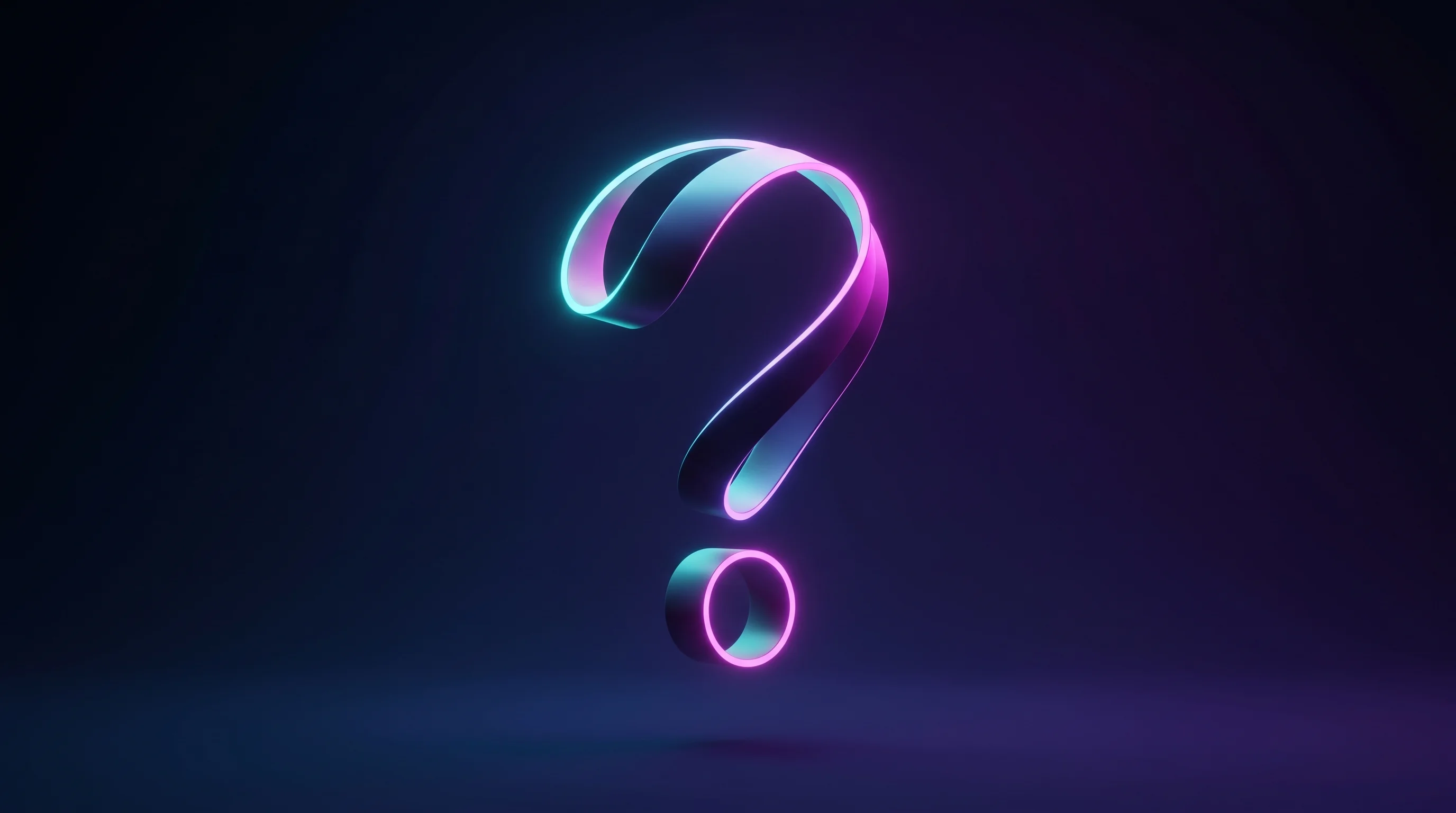 Digital illustration for article section "The Question That Remains" in "DeepMind's David Silver Raises $1.1B to Build AI That Learns Like Humans" - A minimalist and conceptual representation of the ultimate question facing AI research and reinforce...